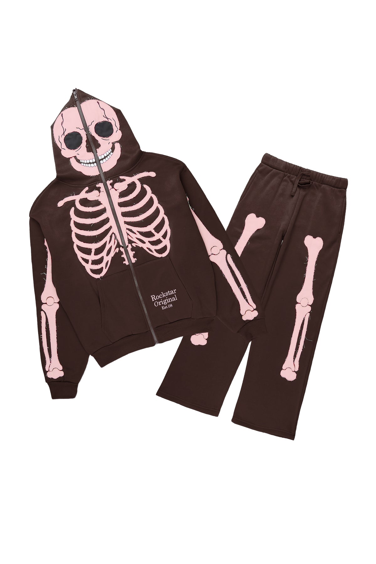 Girls Scatheia Chocolate Patch Zip Up/Baggy Track Set