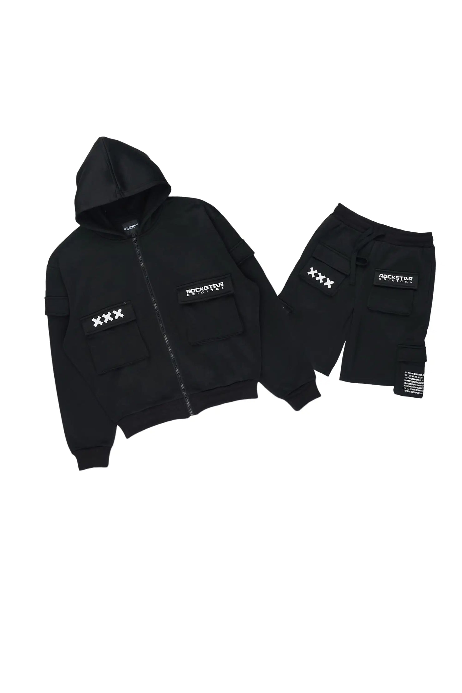 Boys Natan Black Cargo Short Set