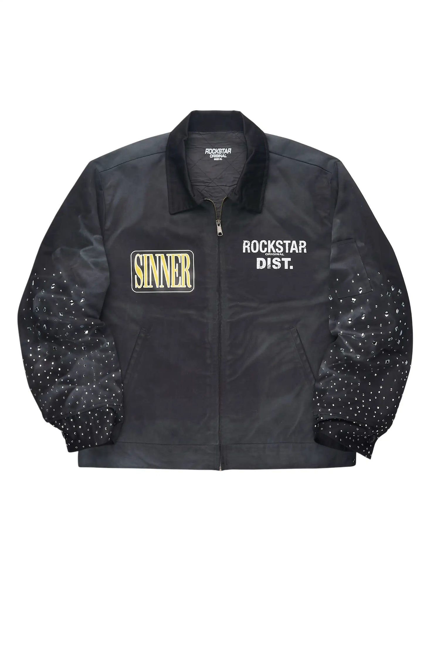 Traval Black Rhinestone Workman Jacket
