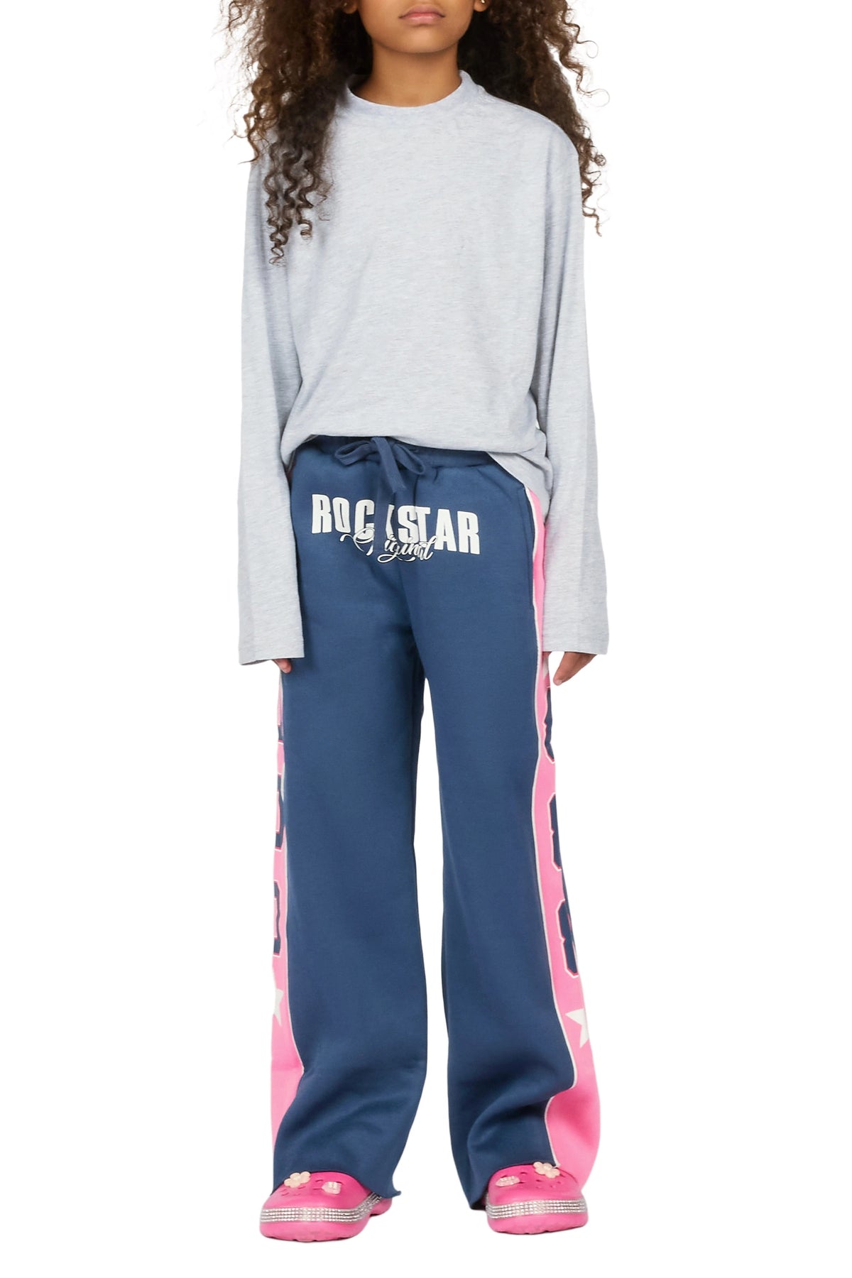 Girls Airelle Navy/Pink Baggy Track Pant