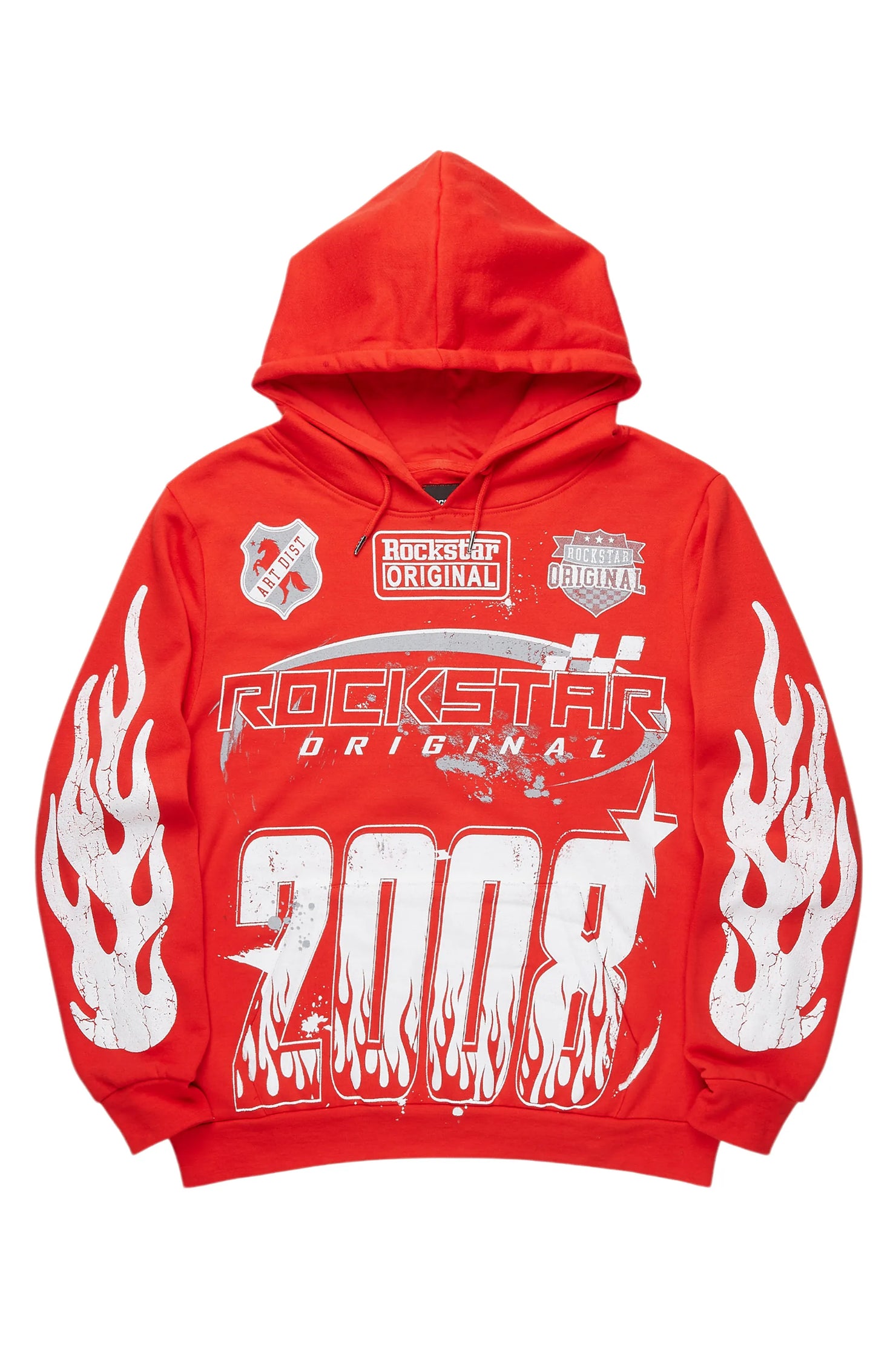 Amos Red/White Graphic Hoodie