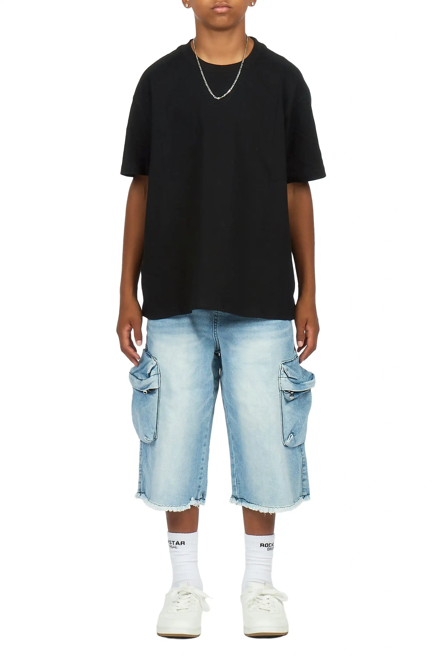 Boys Grand Light Wash Jort