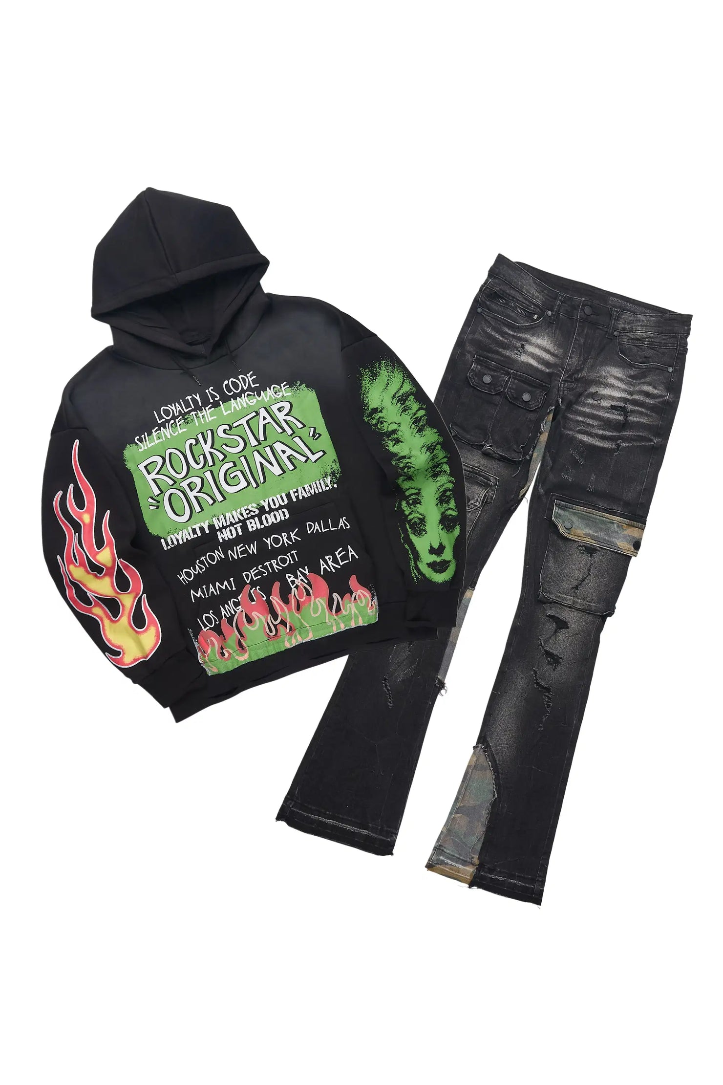 Beno Black Hoodie & Zeta Grey Jean Bundle
