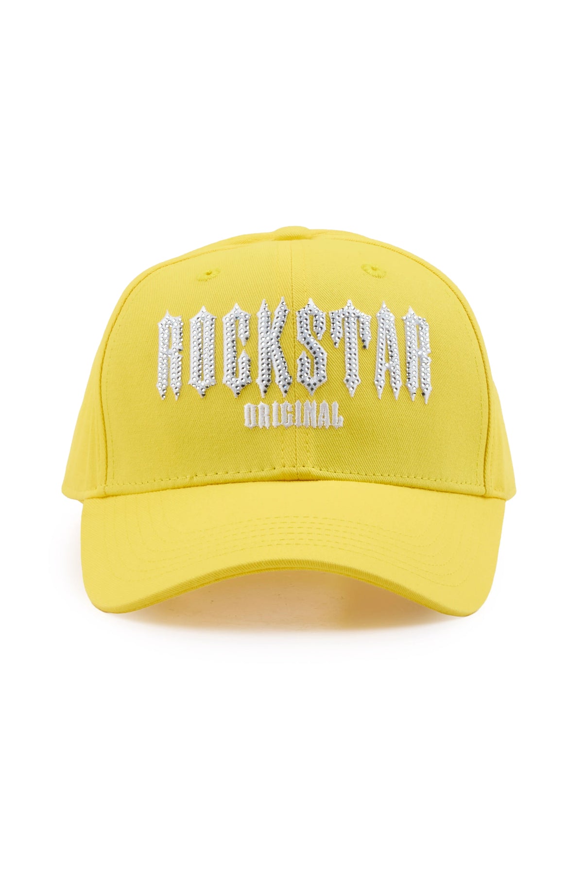 Tabrishia Yellow Rhinestone Trucker Hat