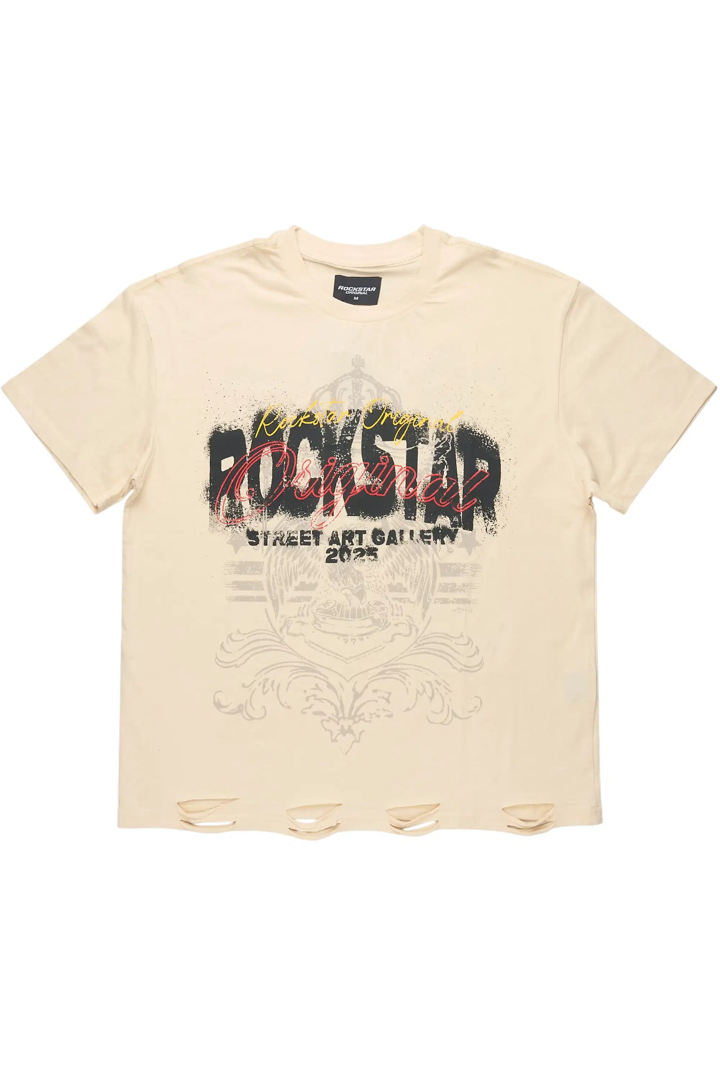 Irix Beige Oversized Graphic T-Shirt