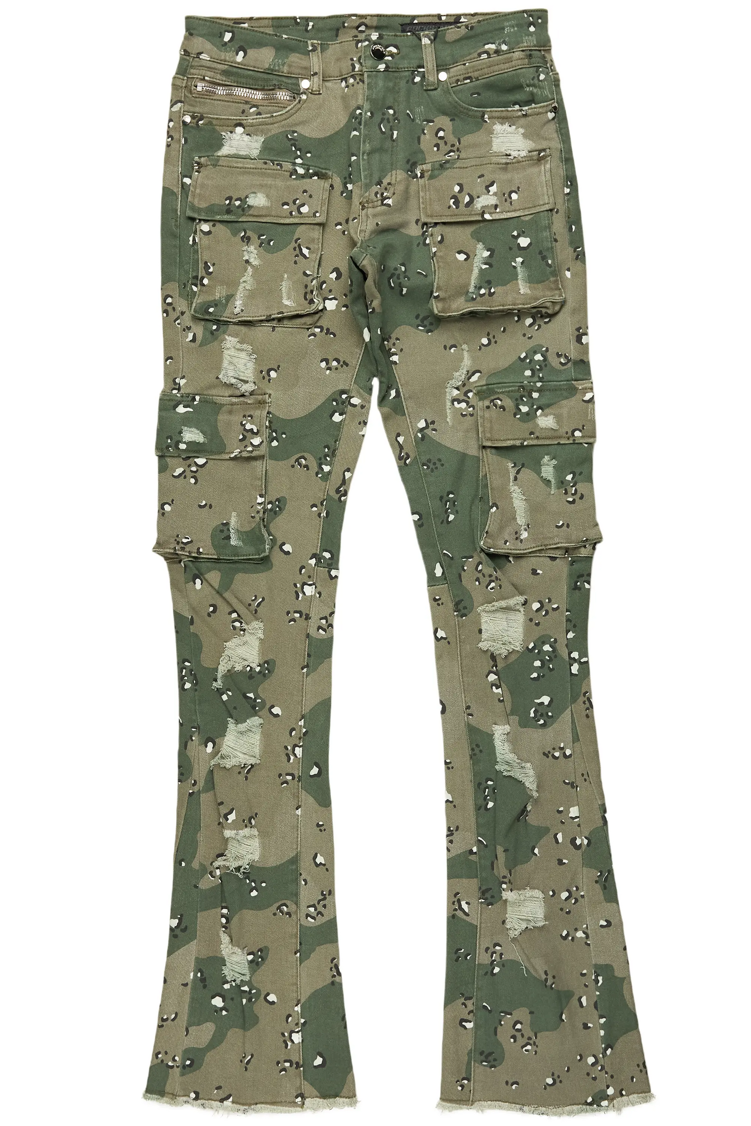 Kade Camo Stacked Flare Jean