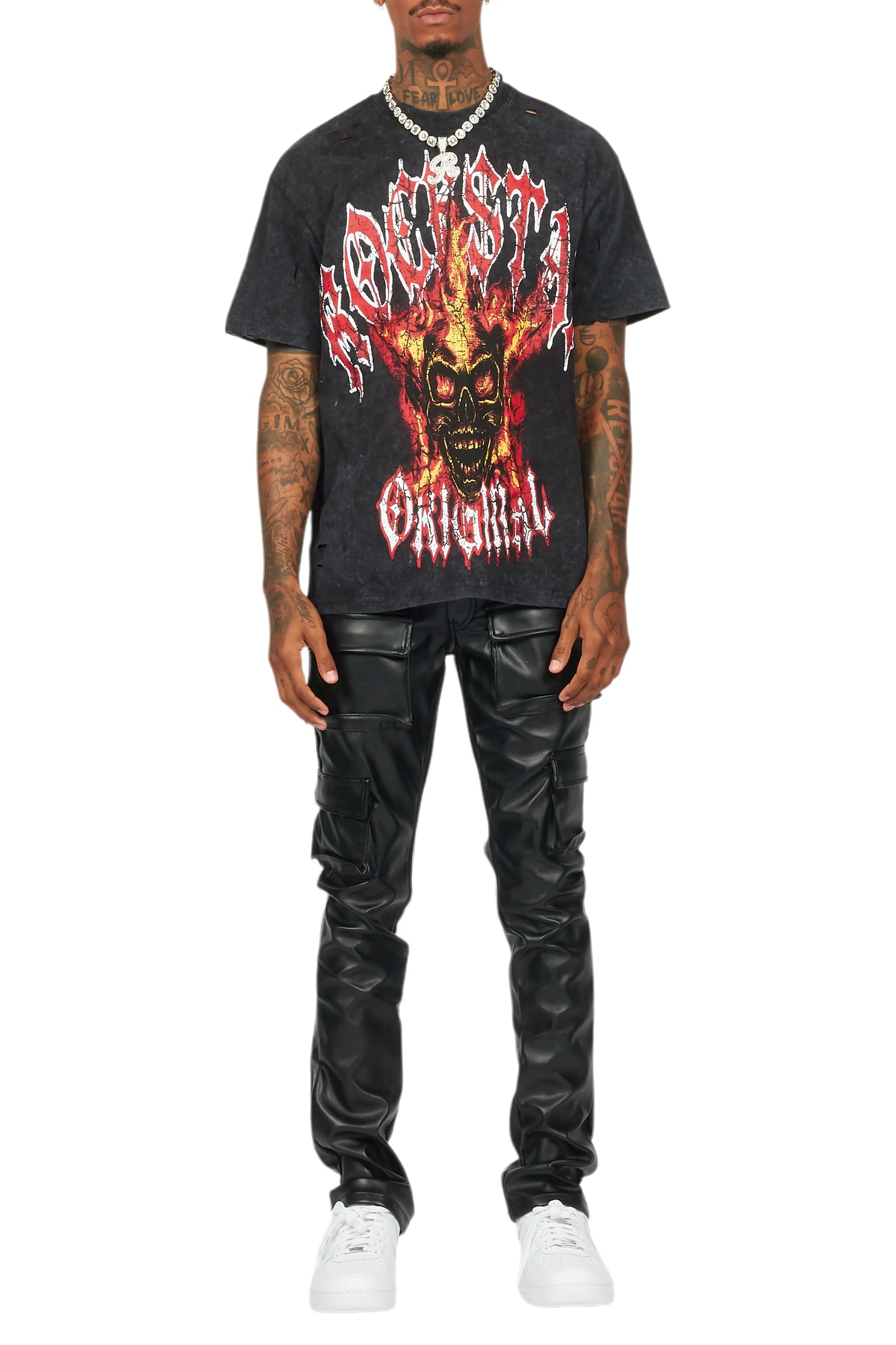 Kalvin Vintage Black Oversized Graphic T-Shirt