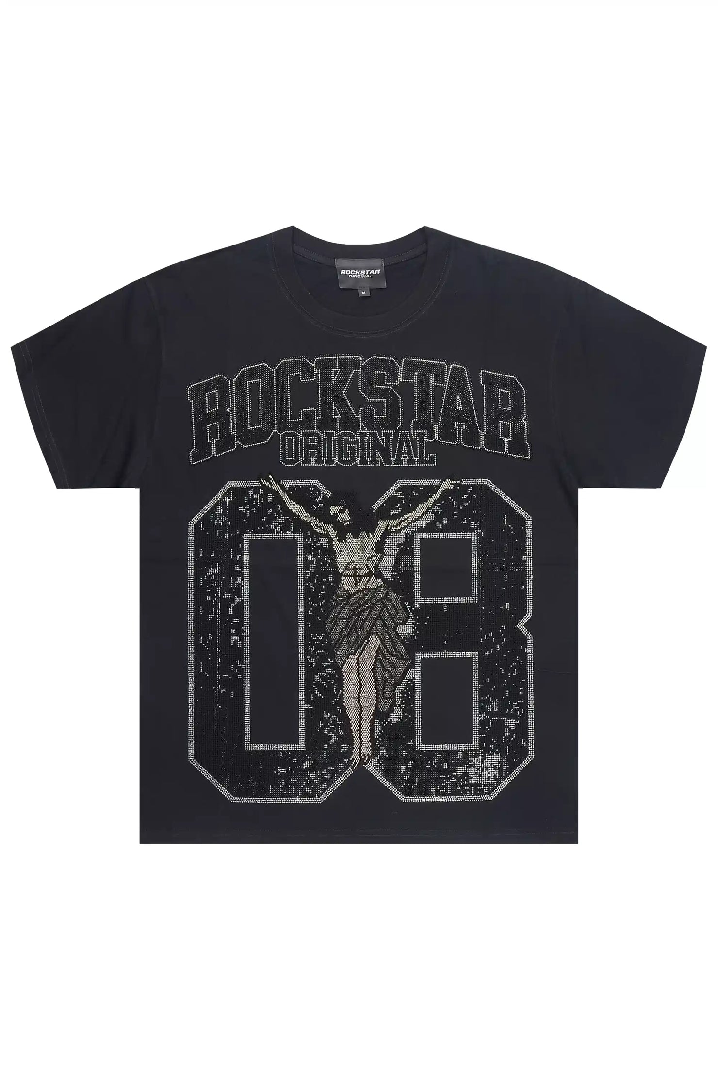 Field 2.0 Black Graphic Rhinestone T-Shirt