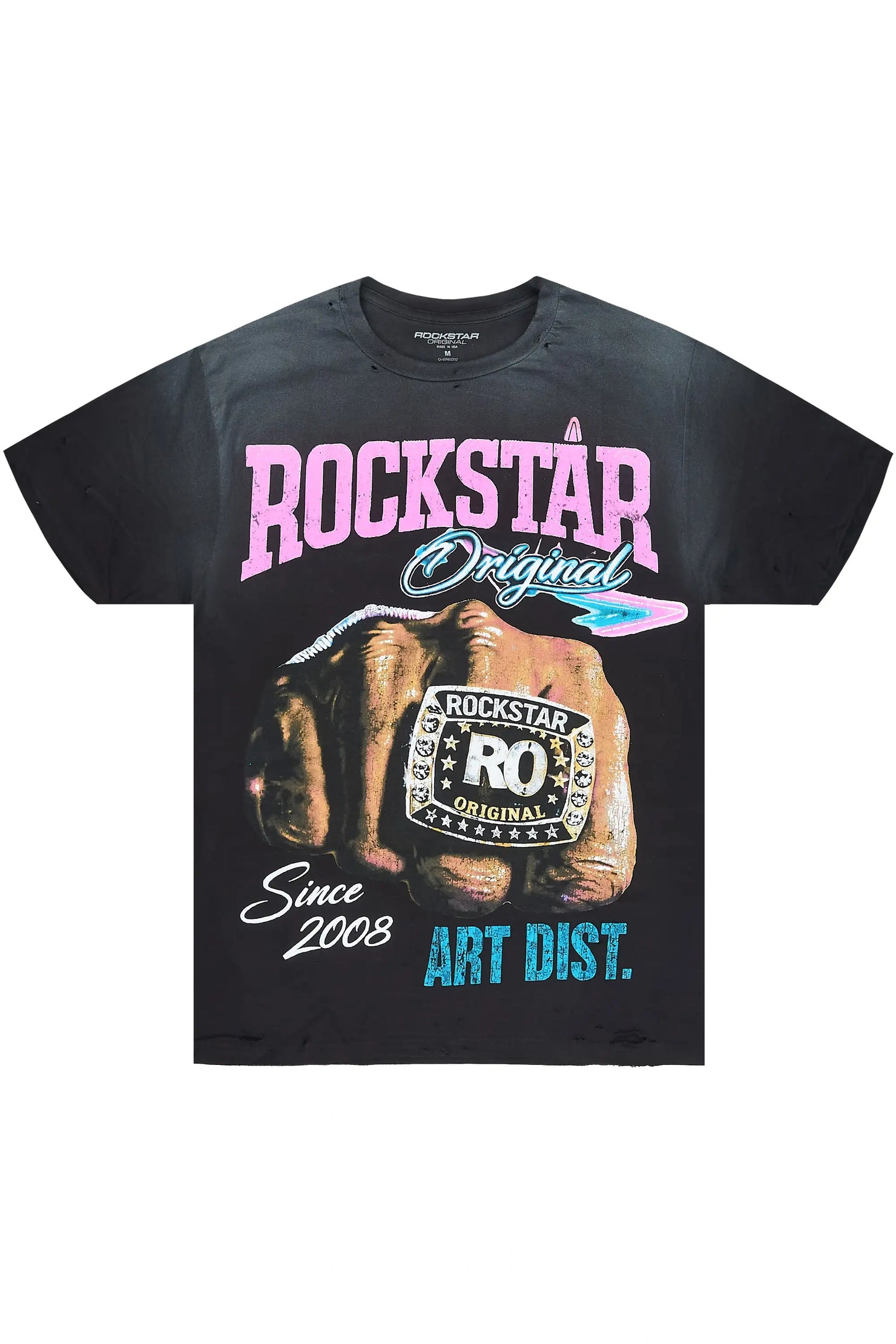 Dewayne Black Oversized Graphic T-Shirt