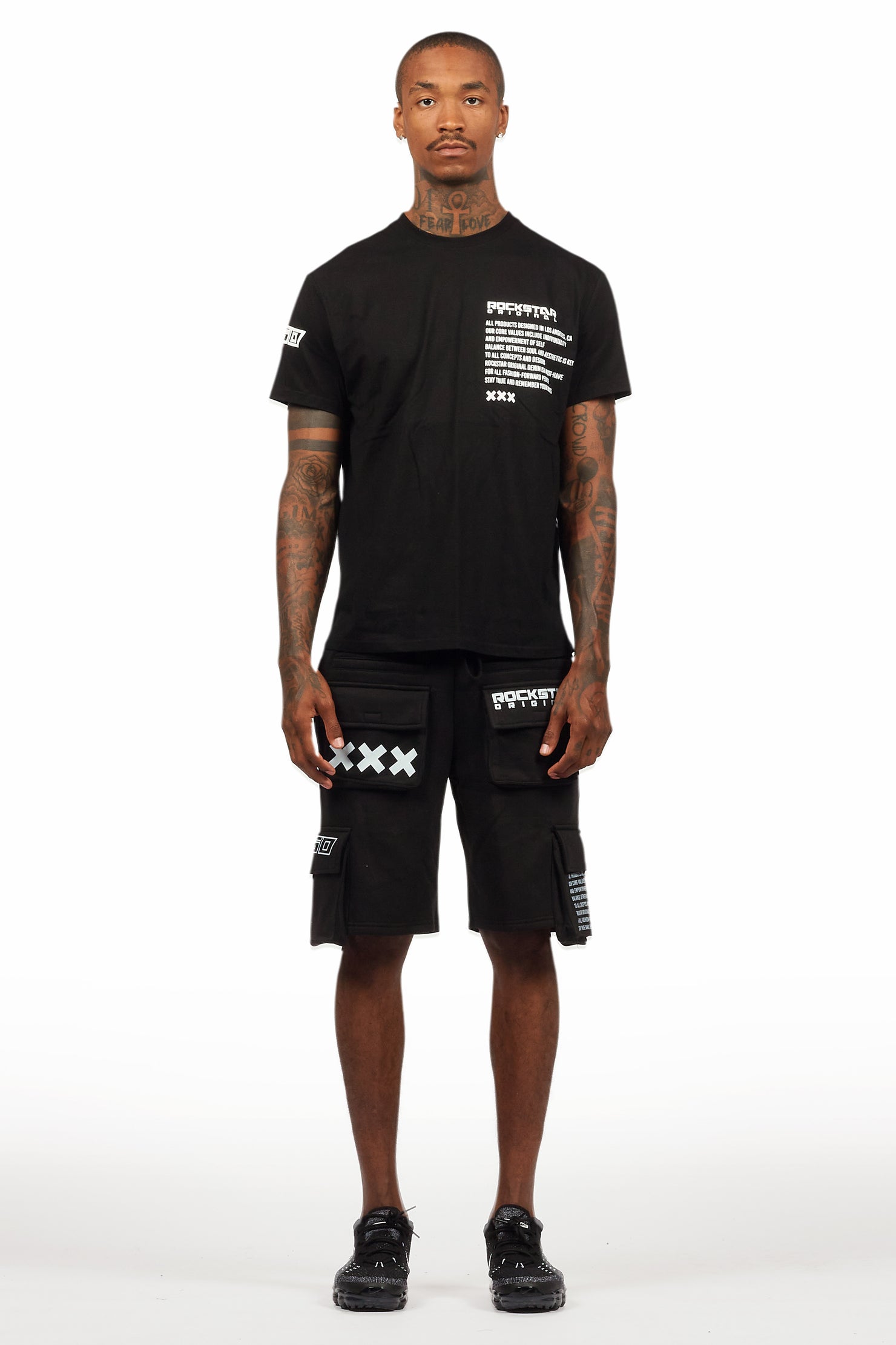 Jash Black/White Short Set