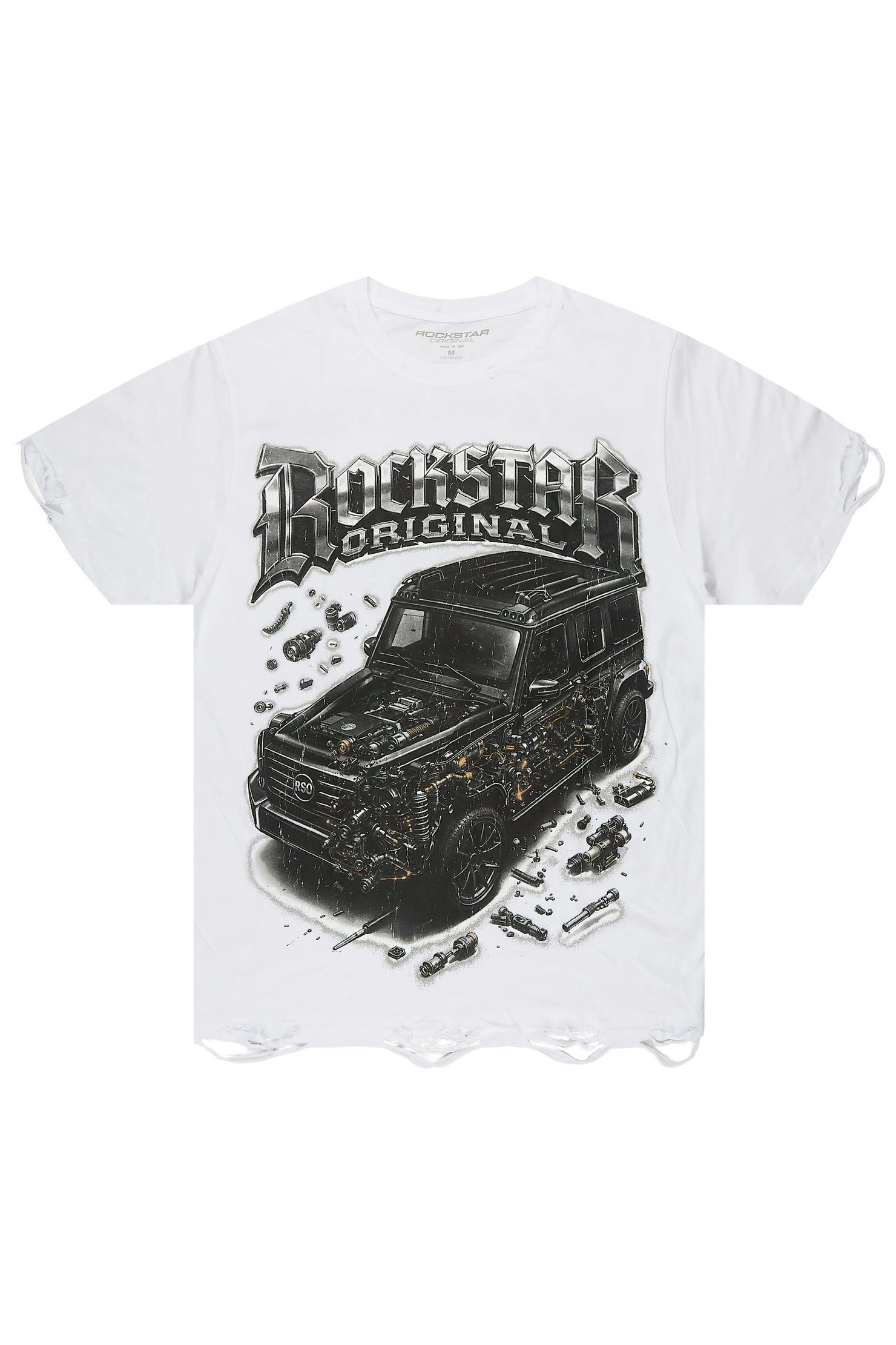 Mazon White Oversized Graphic T-Shirt