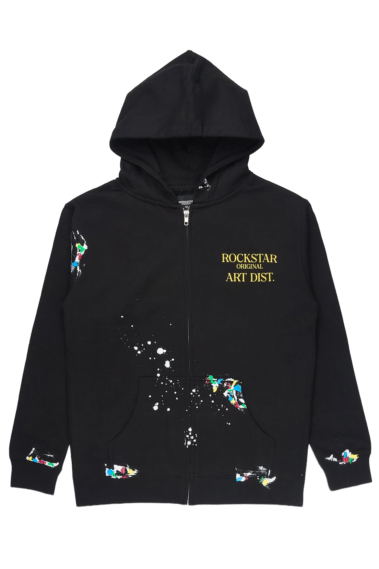 Boys Art Dist Black Graphic Zip Up Hoodie