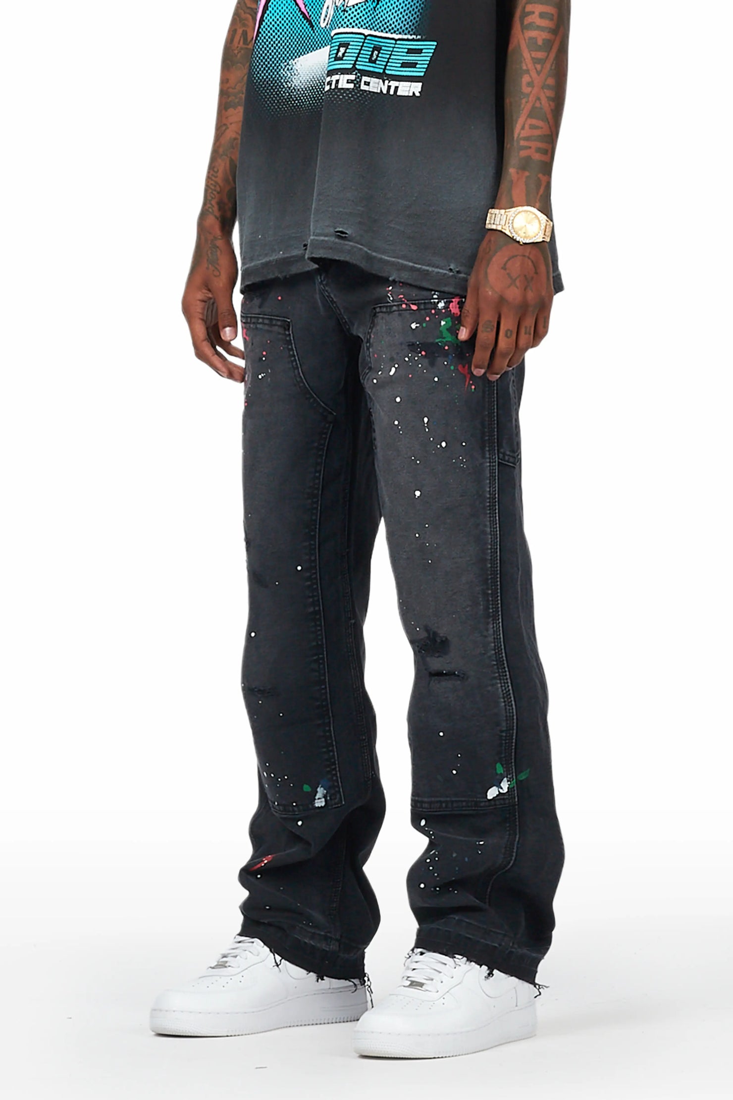 Zoticus Black Baggy Fit Jean