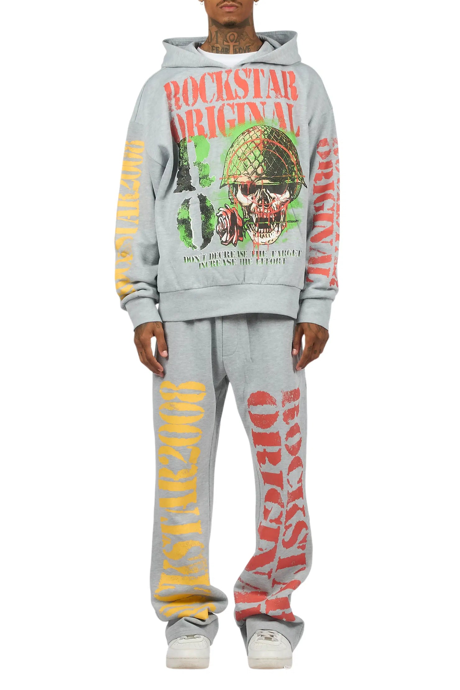 Killshot Romance Heather Grey Hoodie/Baggy Pant Track Set