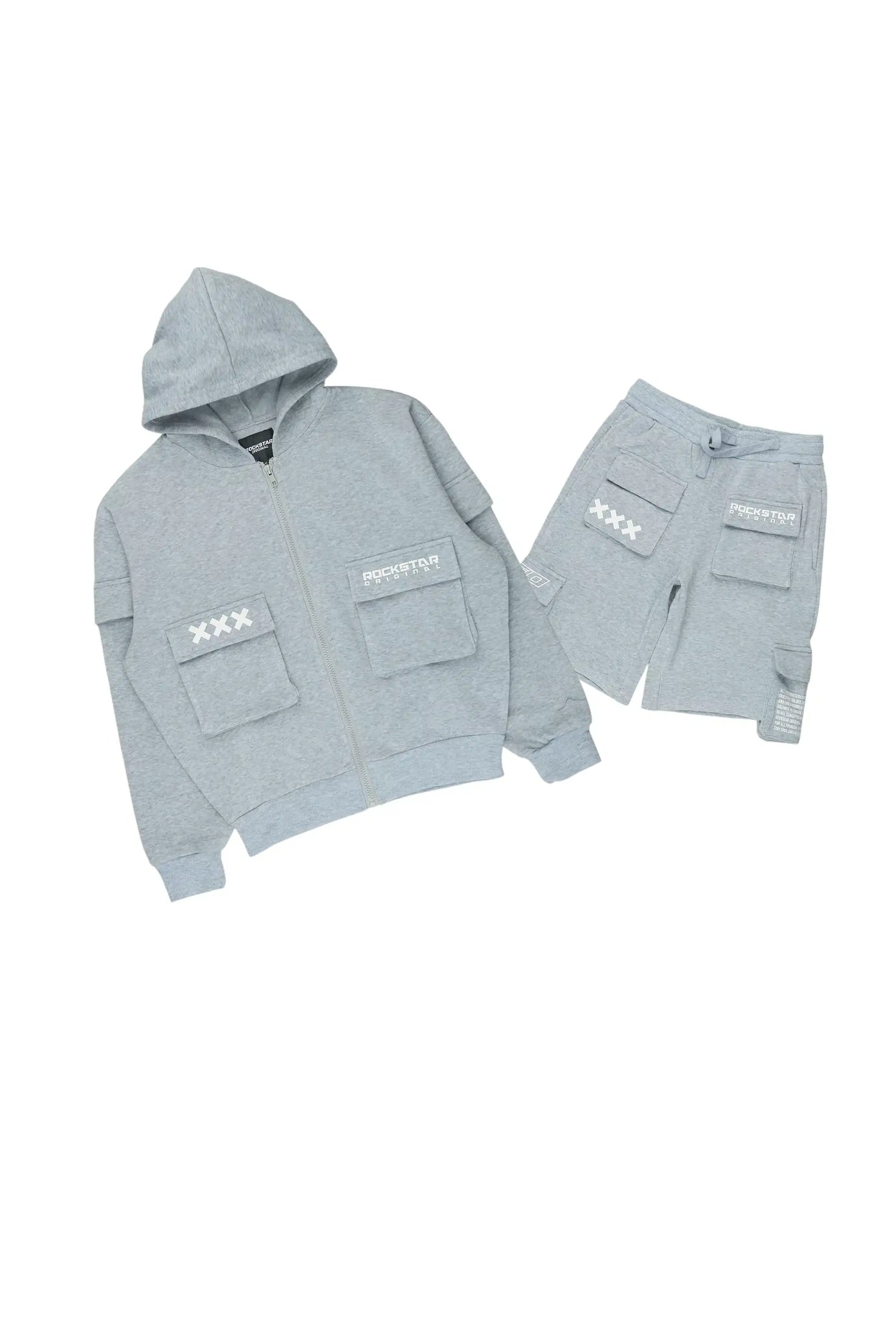 Girls Natanya Heather Grey Short Set