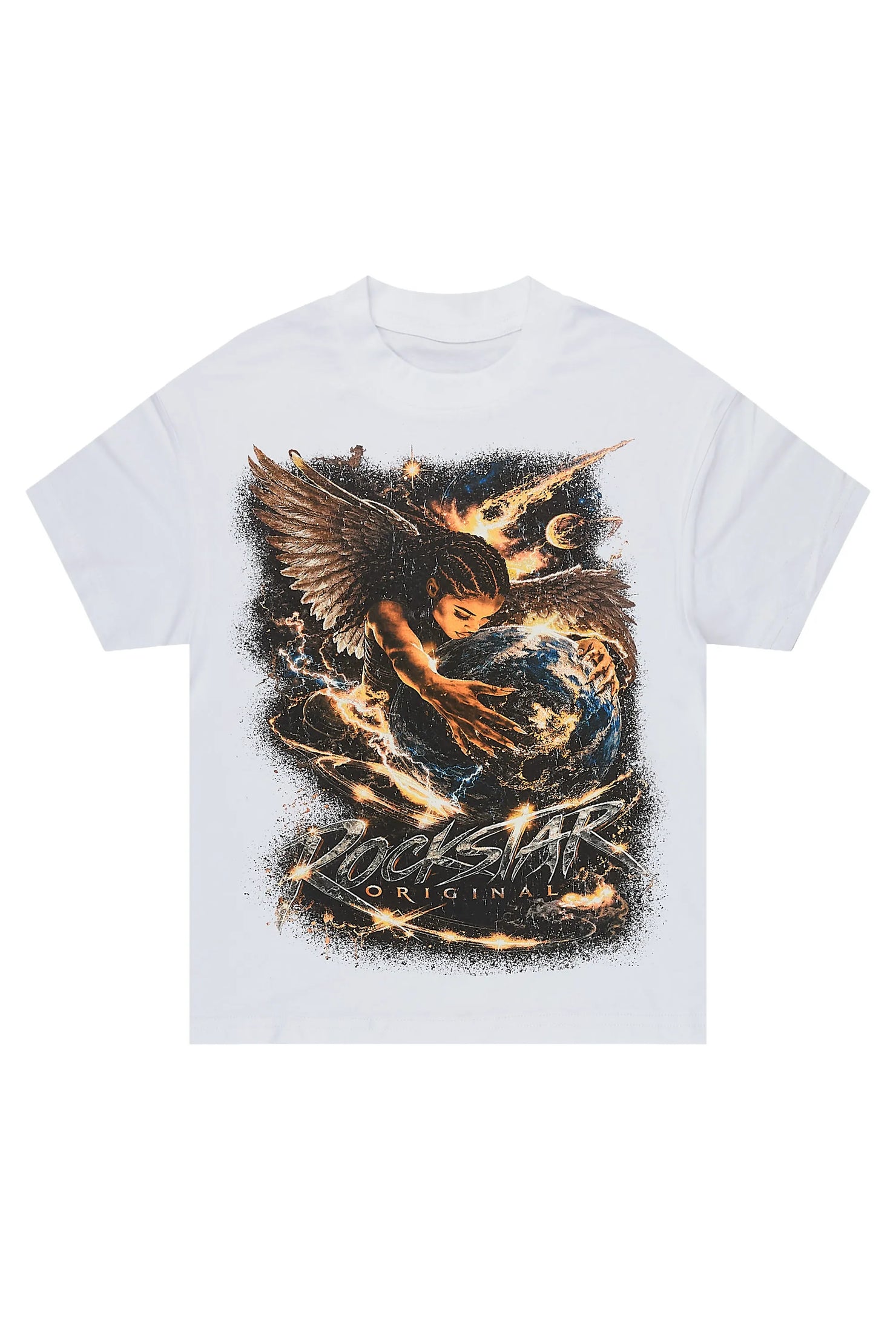Girls Kearnly White Graphic T-Shirt