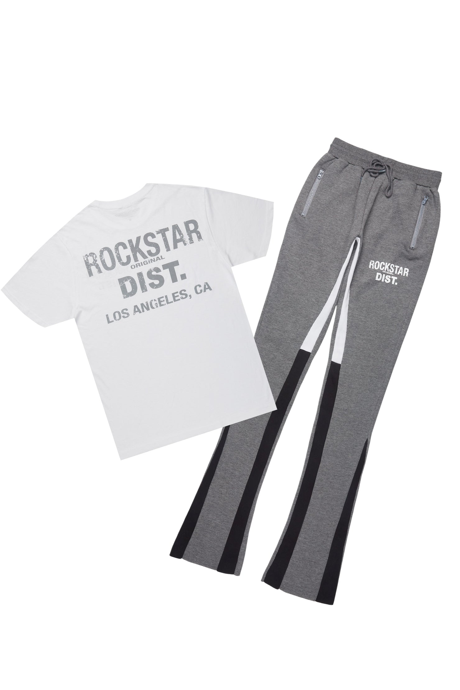 Dalasia White/Grey T-Shirt Trackset