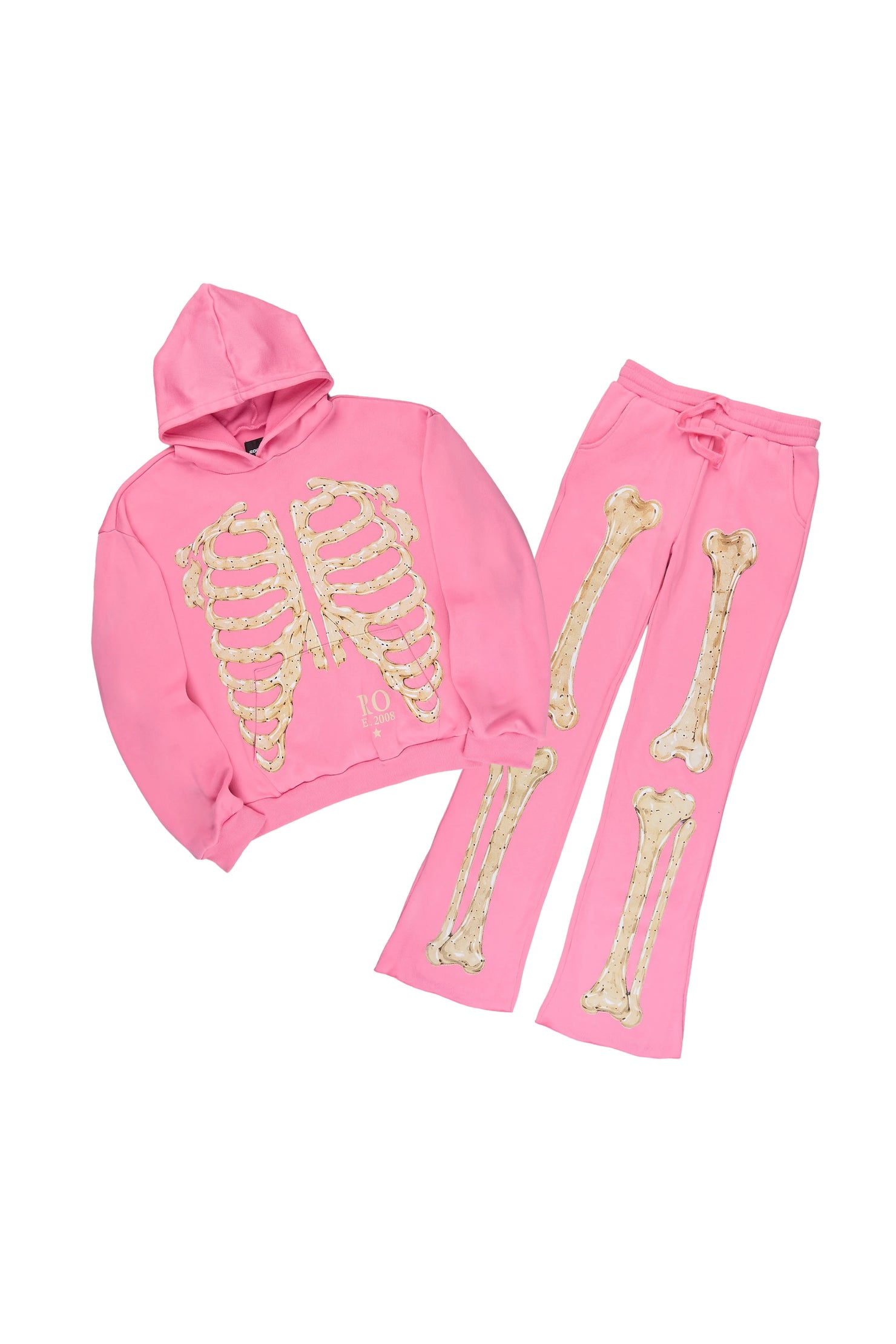 Girls Myrev Toddler Bubblegum Stacked Hoodie Track Set