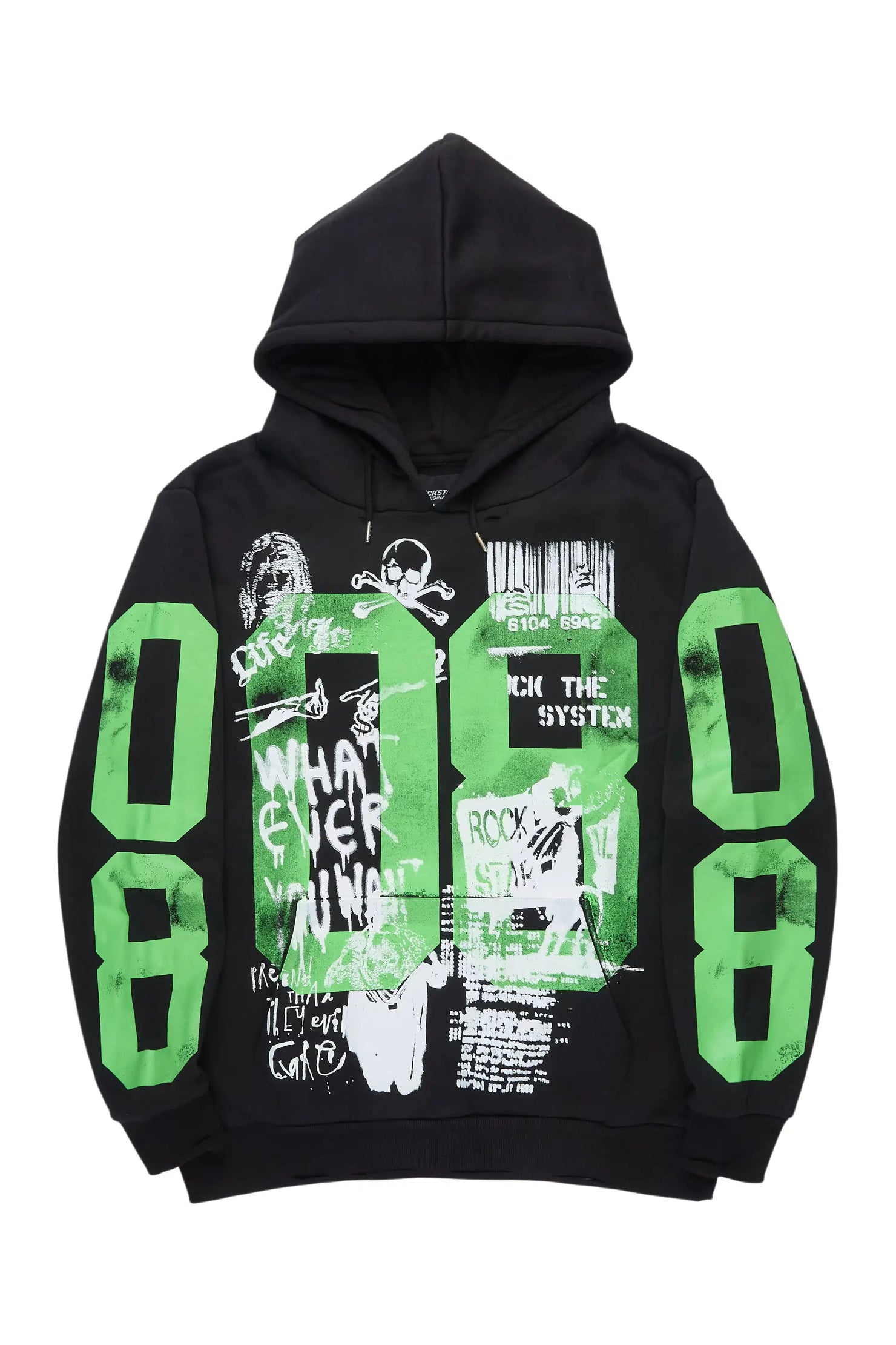 Grill Black/Green Graphic Relaxed Hoodie