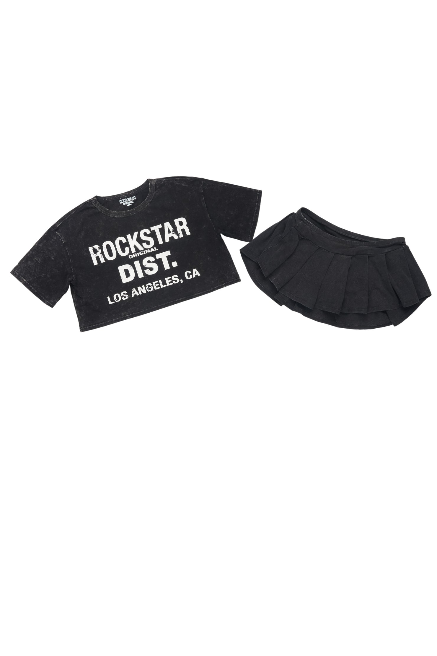 Tania Black Skirt Set