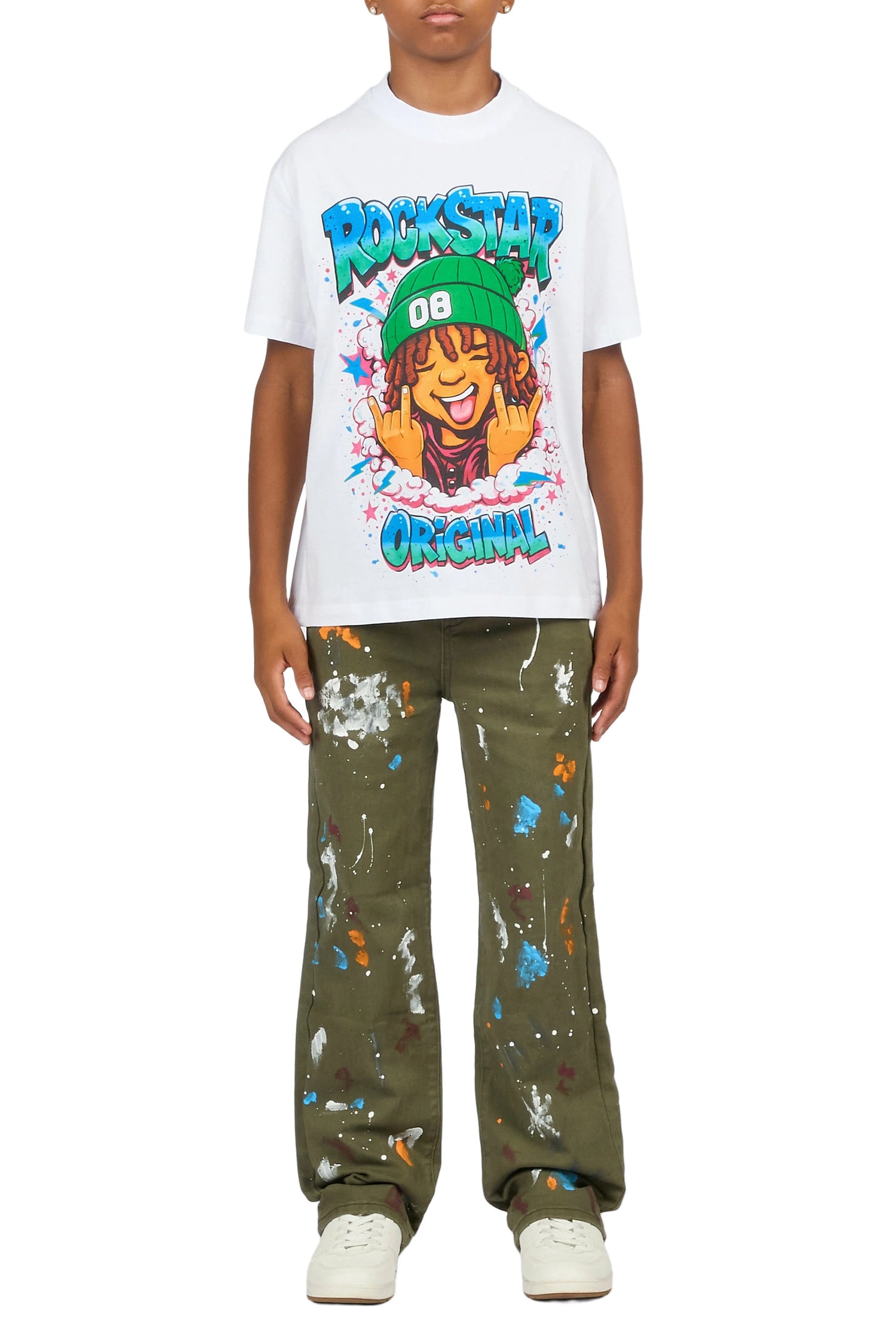 Boys Vicente Olive Straight Fit Jean