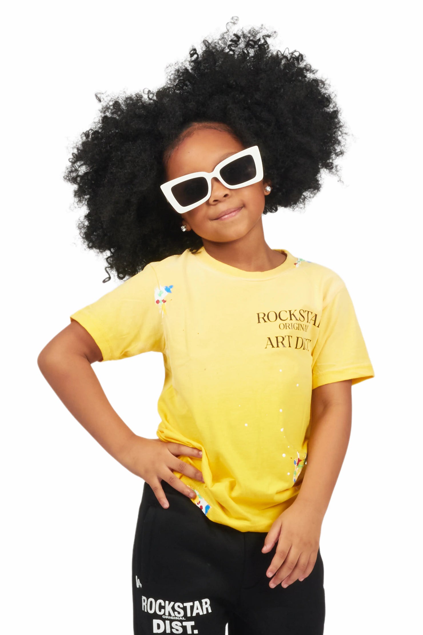 Girls Palmira Yellow Graphic T-Shirt