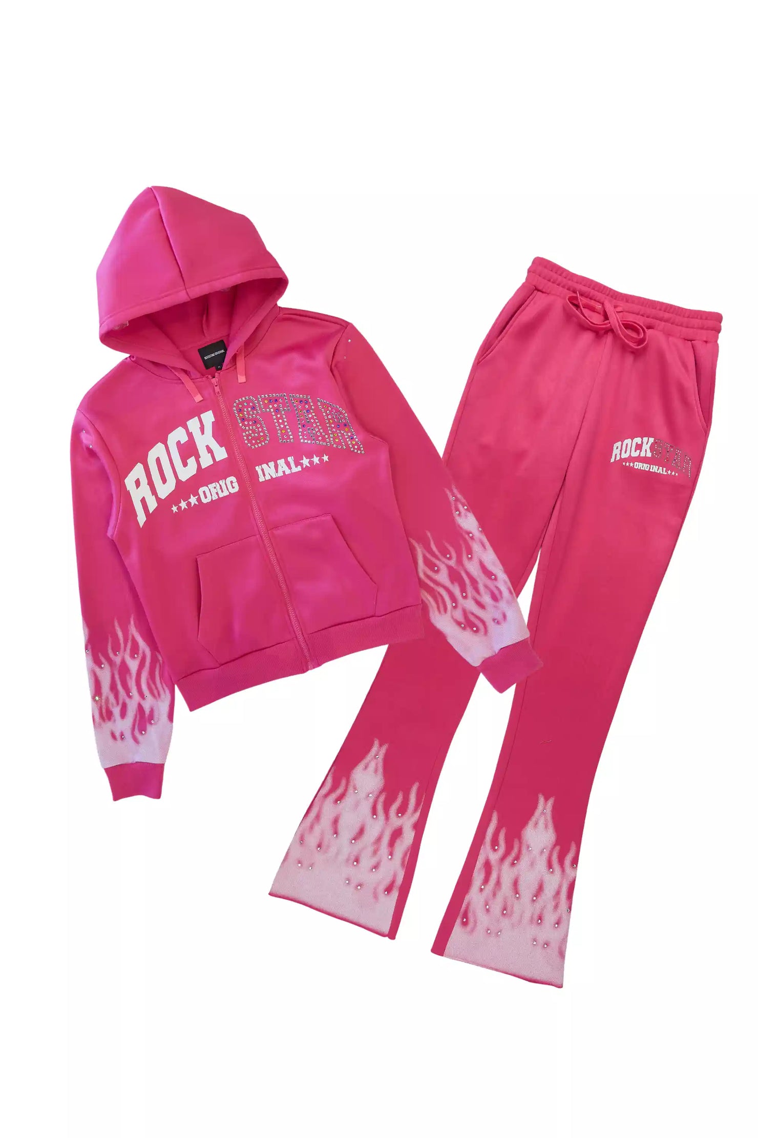 Neenah Hot Pink Rhinestone Stacked Track Set