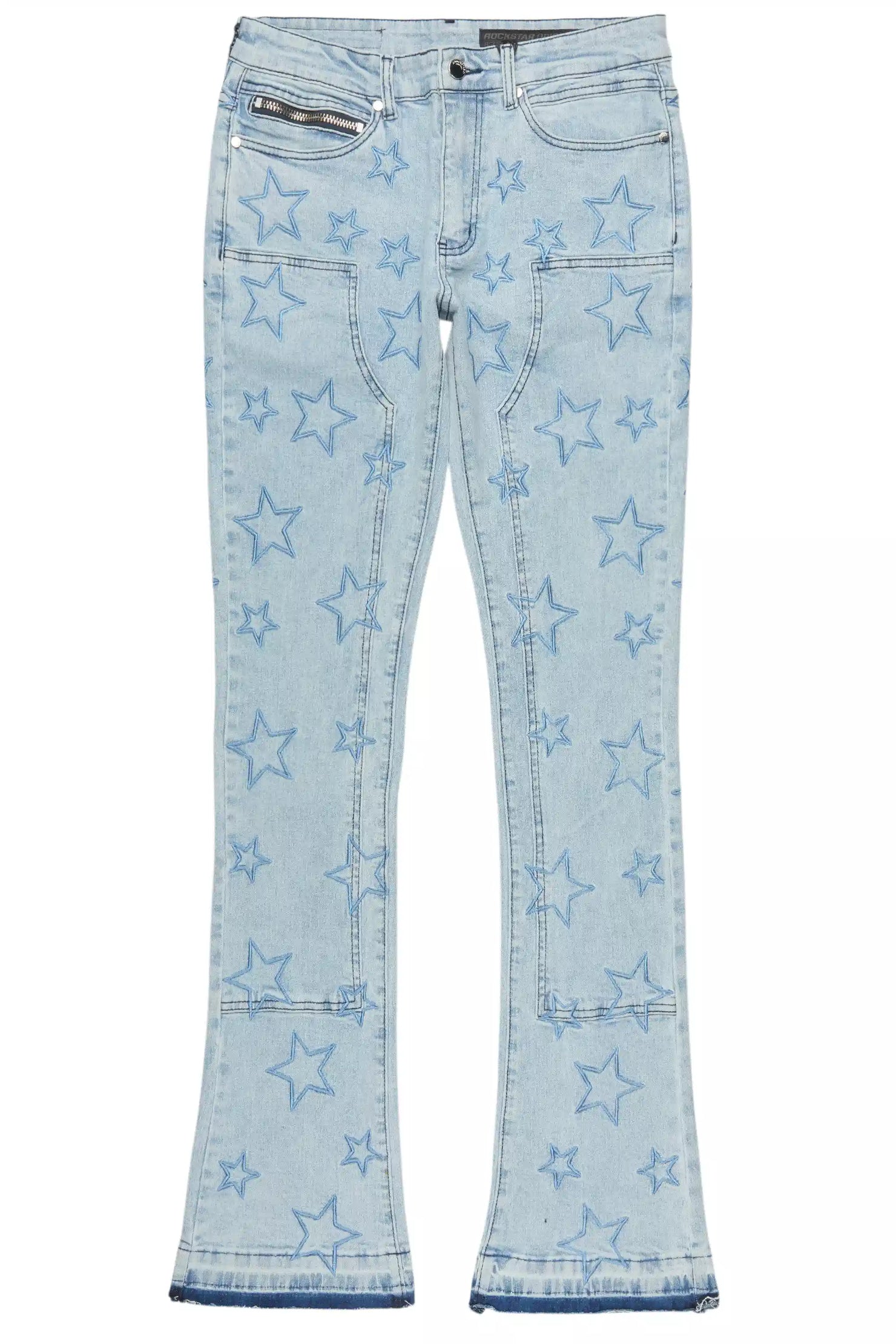 Starship Light Blue Stacked Flare Jean