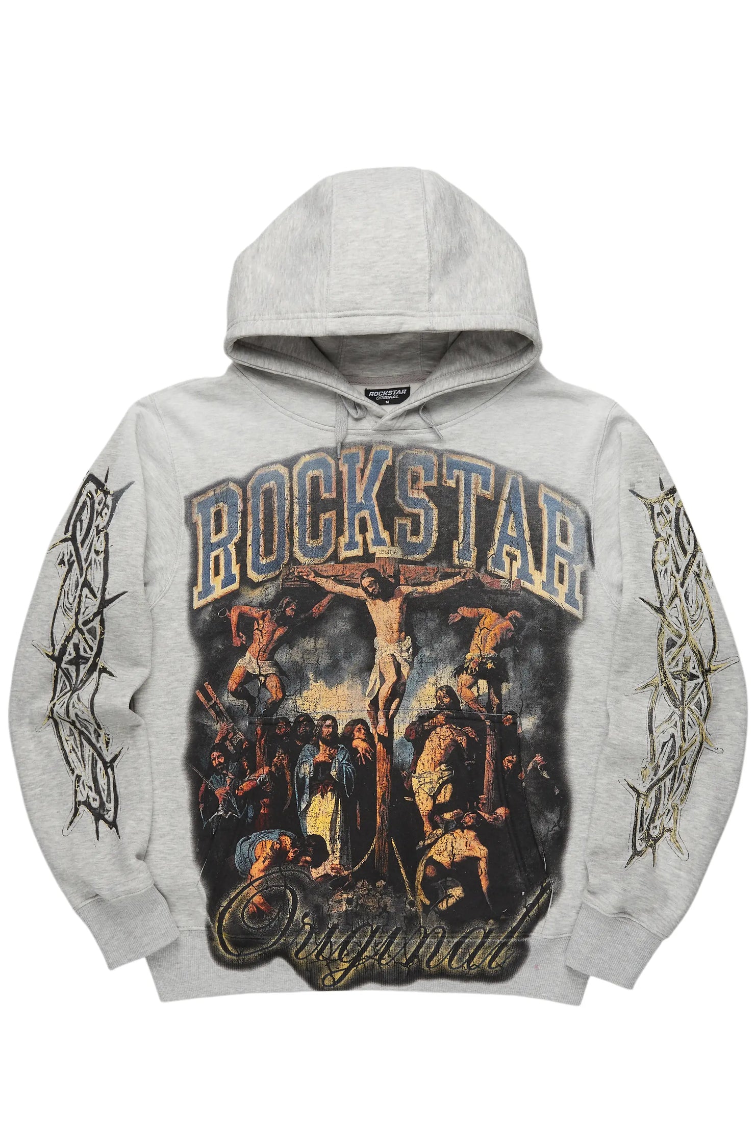 Waller Heather Grey Graphic Hoodie