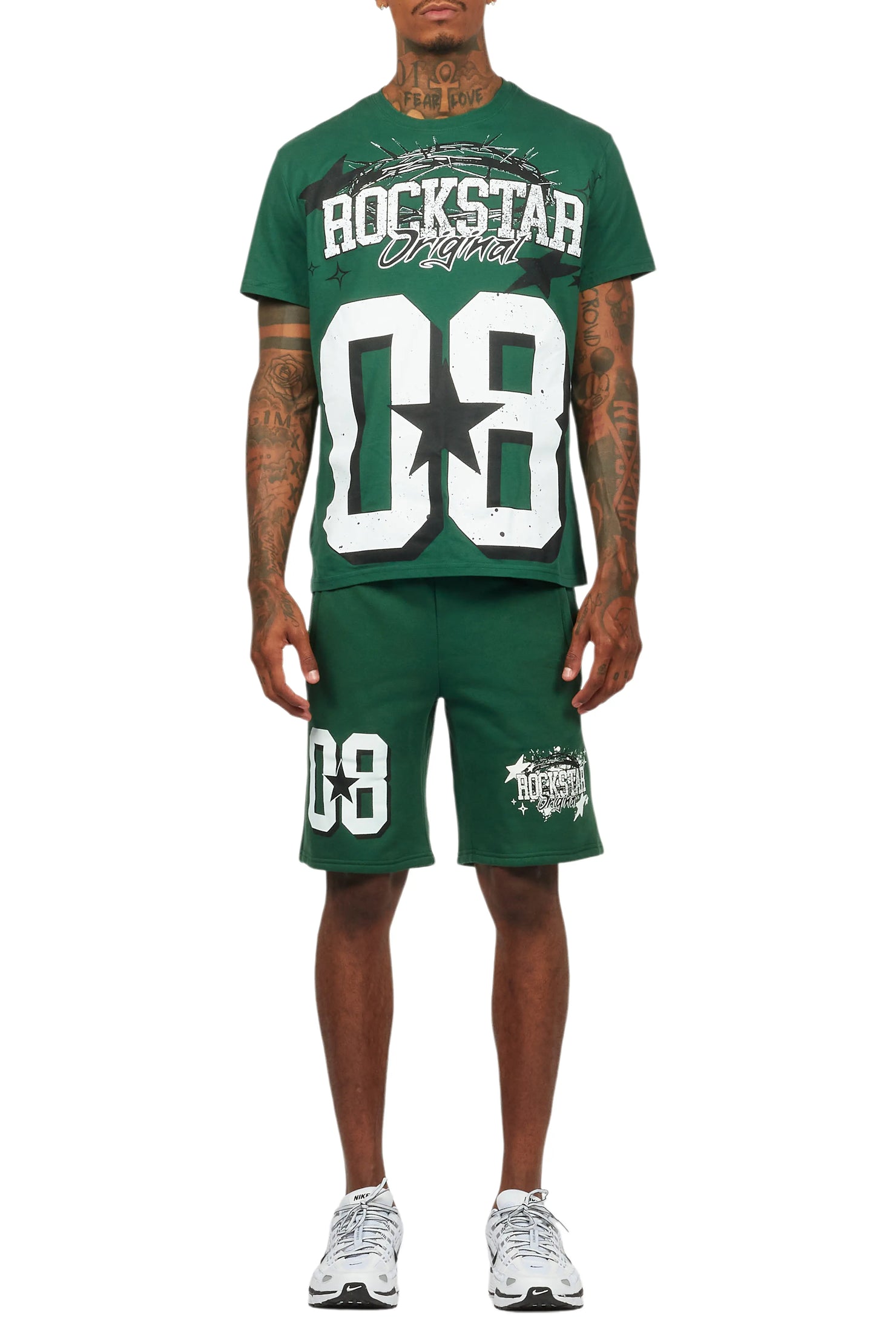 Allstar Green/White T-Shirt Short Set