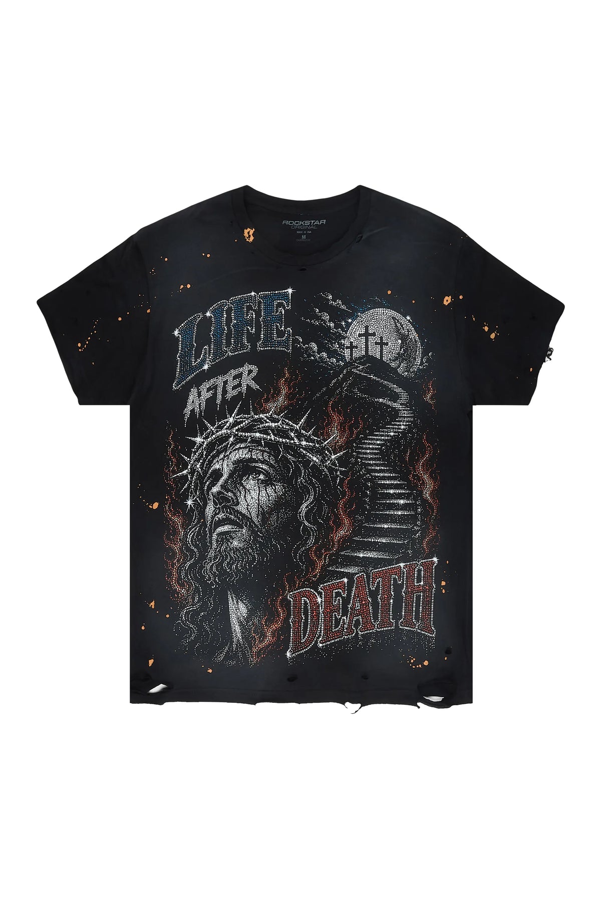 Rashad Black Oversized Graphic T-Shirt