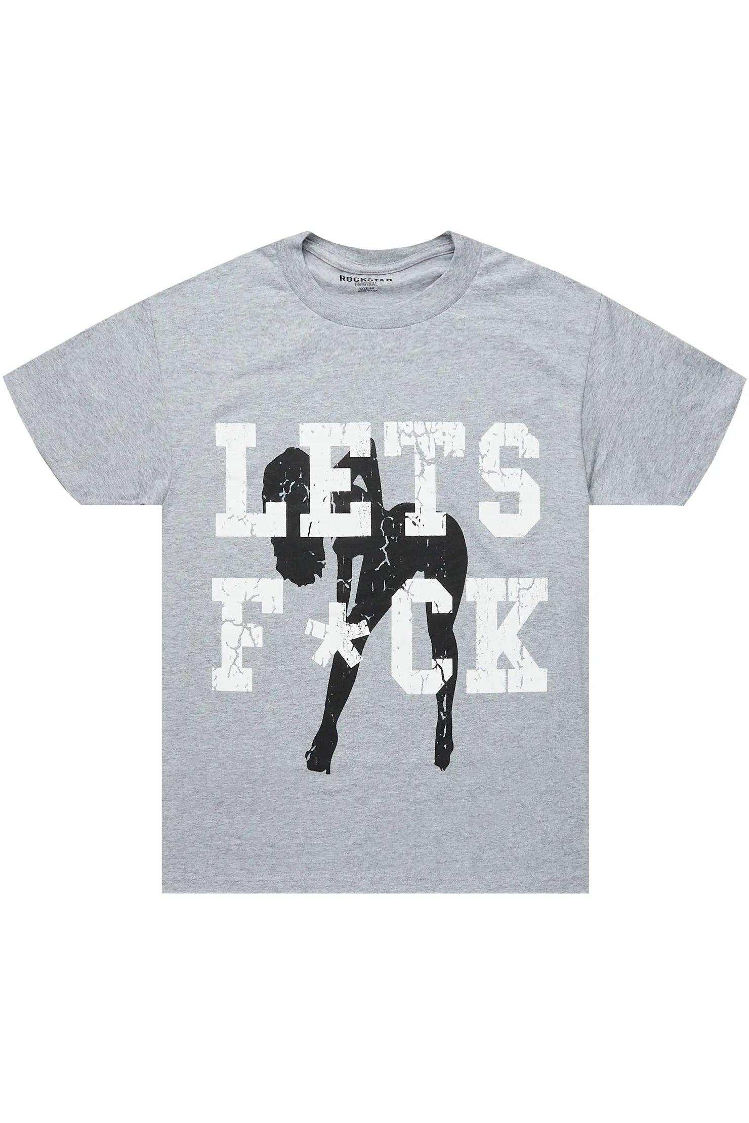 Shorty Heather Grey Graphic T-Shirt