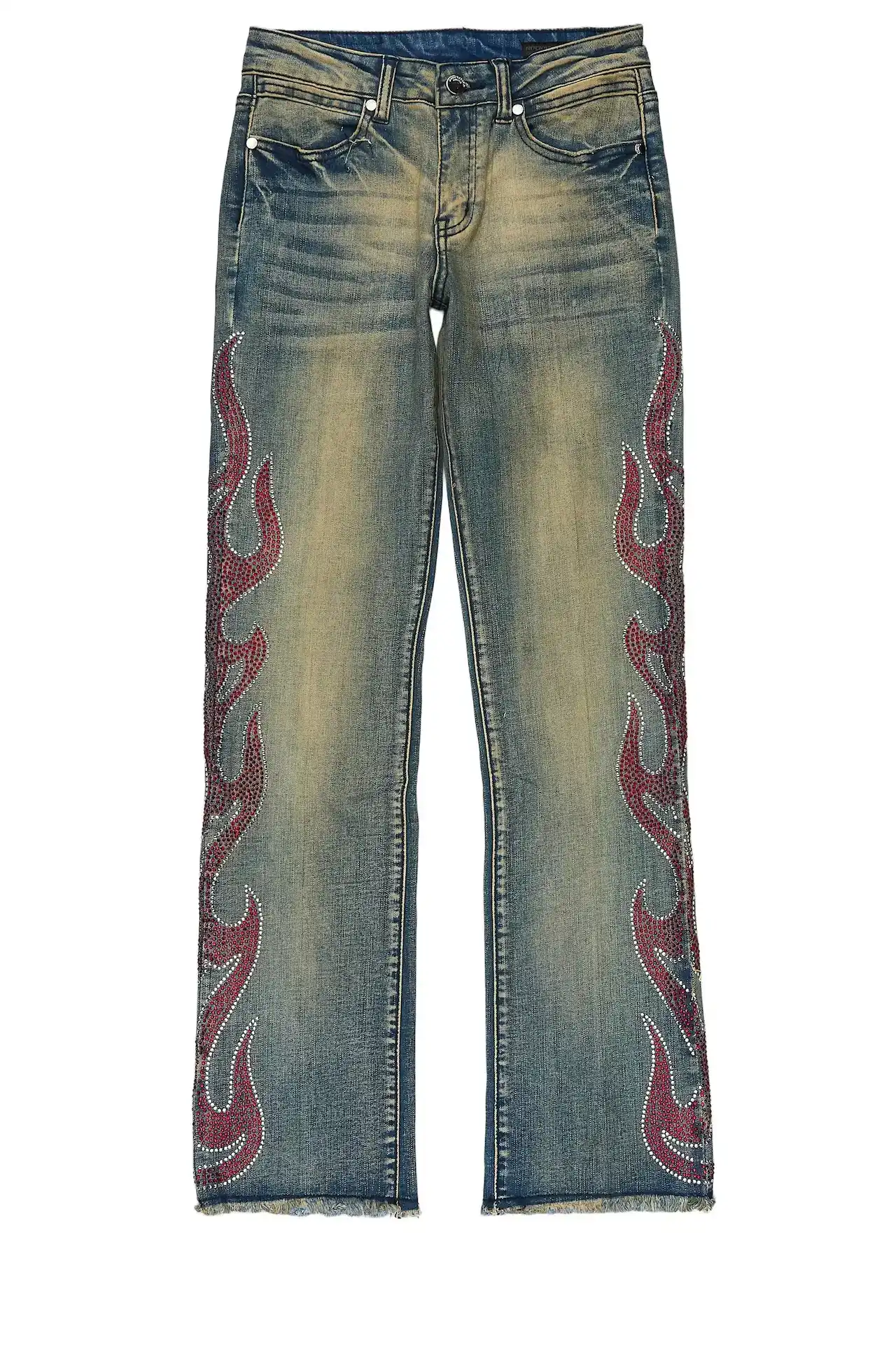 Boys Sword Vintage Blue Stacked Flare Jean