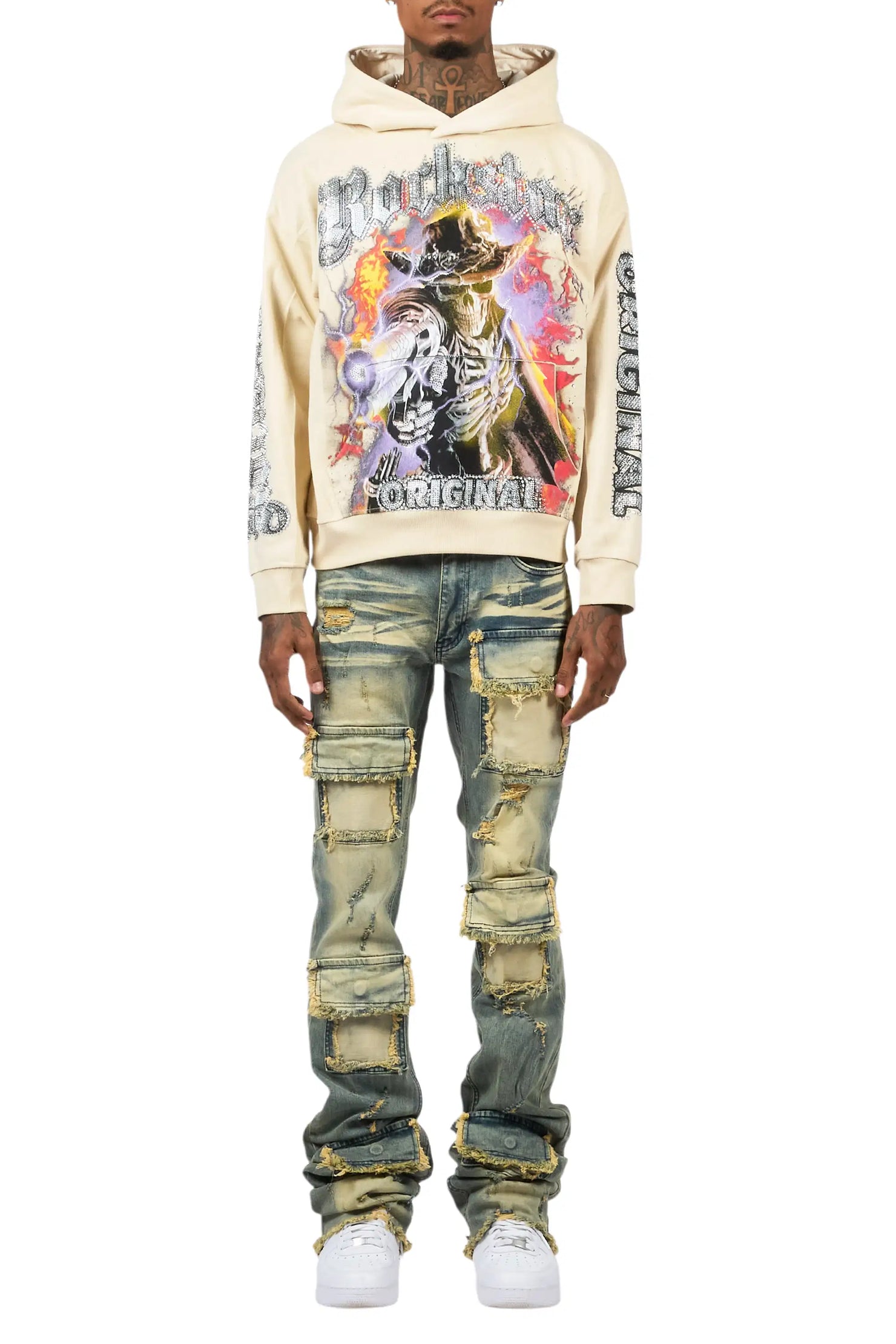 Petrus Tint Wash Super Stacked Flare Jean