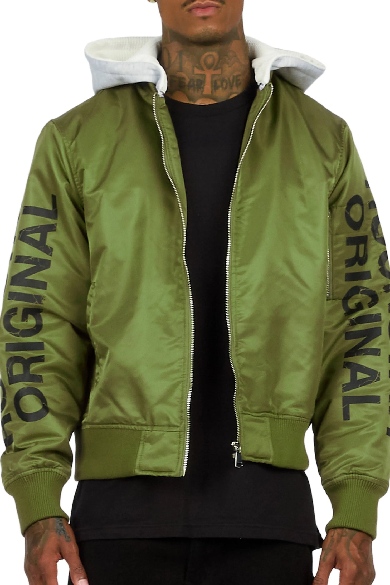 Aldrin Olive Bomber Jacket