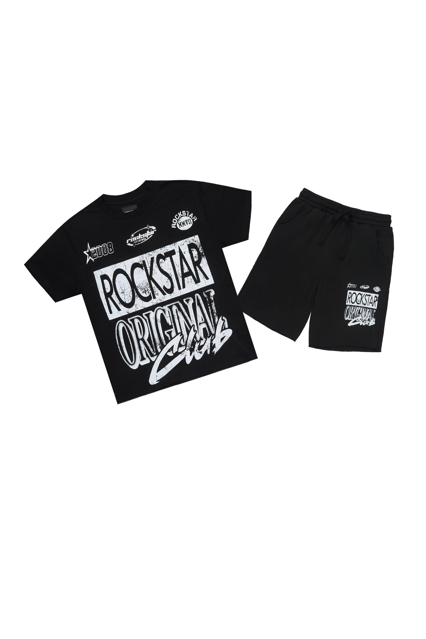 Boys Rylok Black T-Shirt Short Set