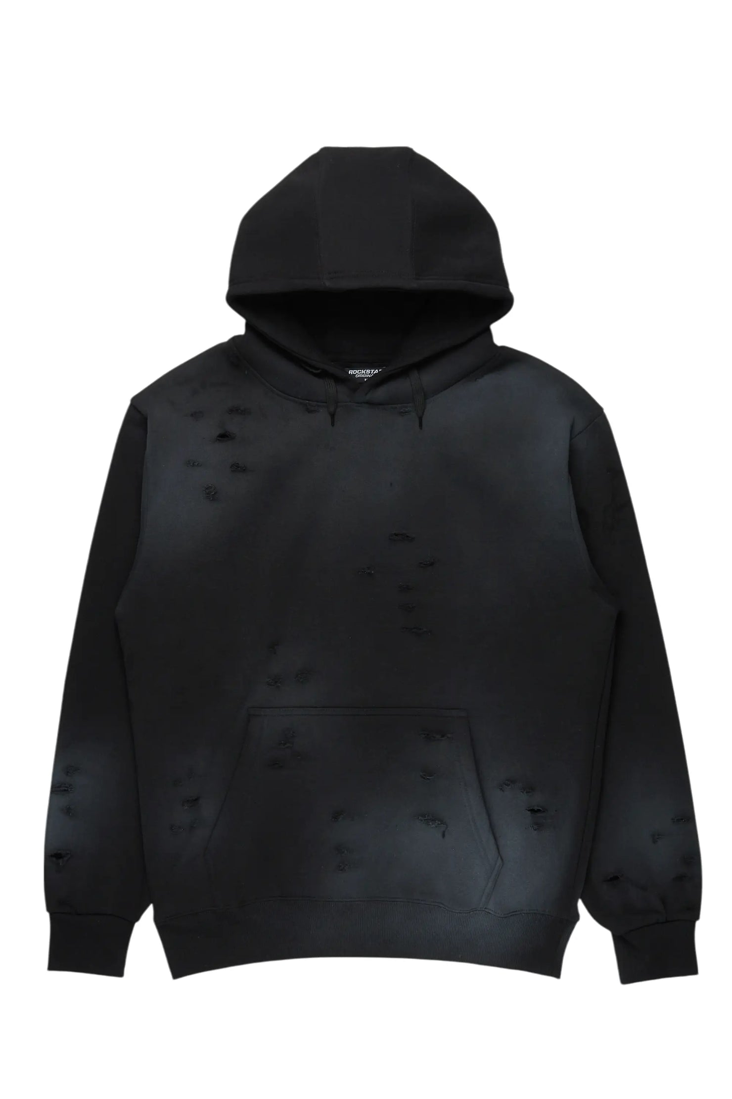 Baki Black Distressed Hoodie