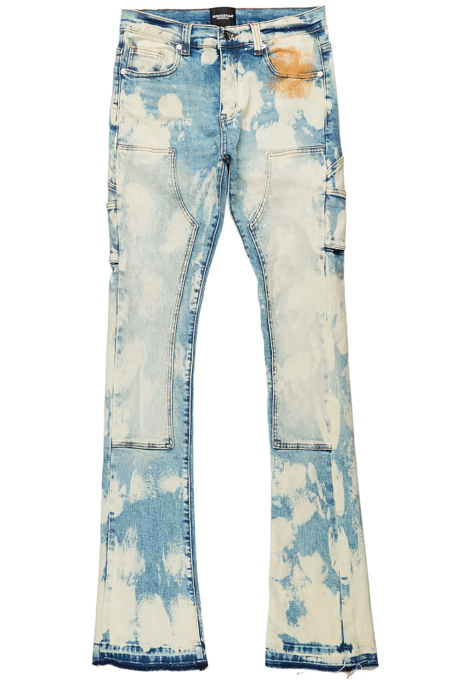 Bakir Light Blue Stacked Flare Jean