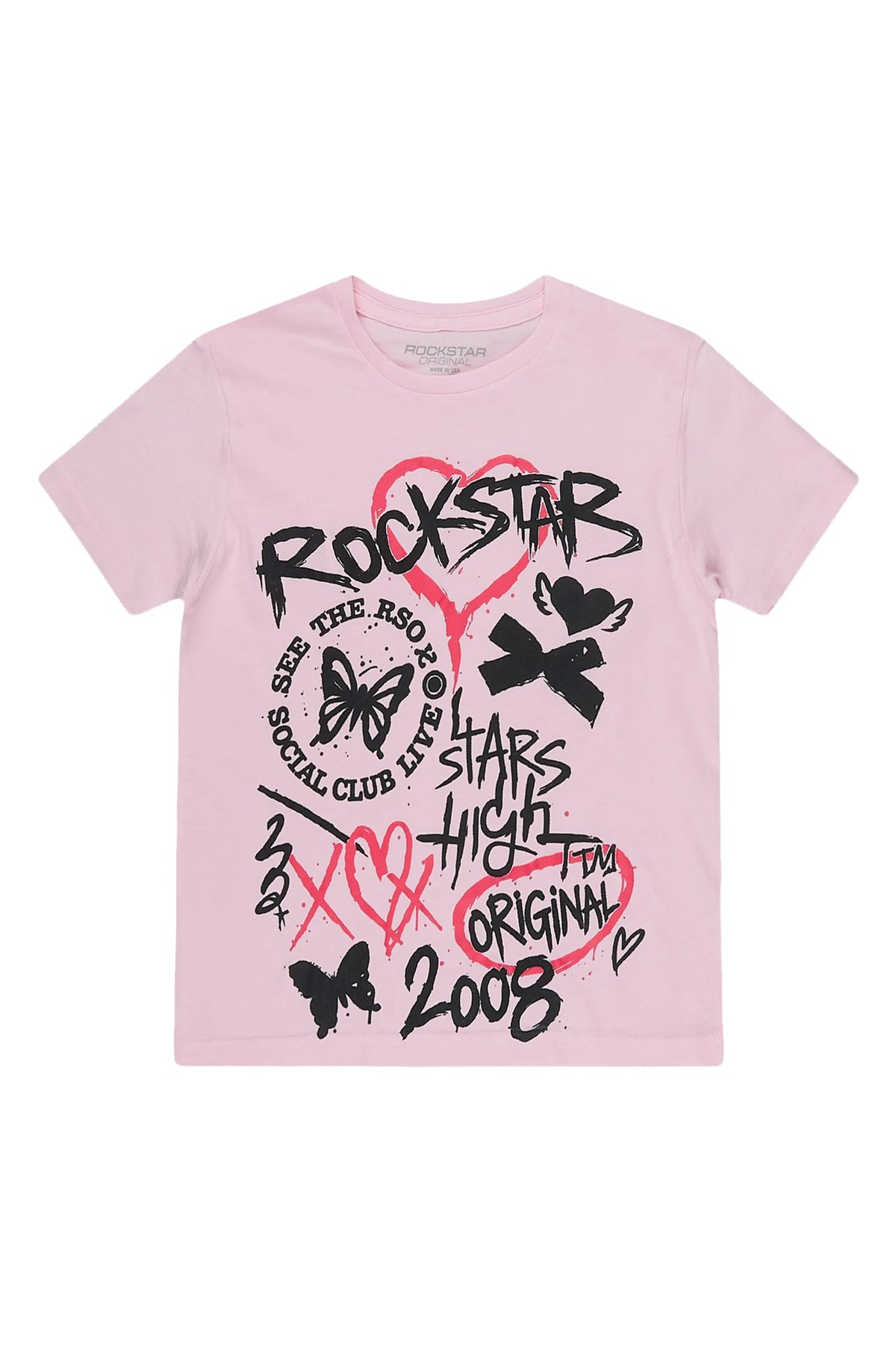 Girls Jennessy Light Pink Graphic T-Shirt