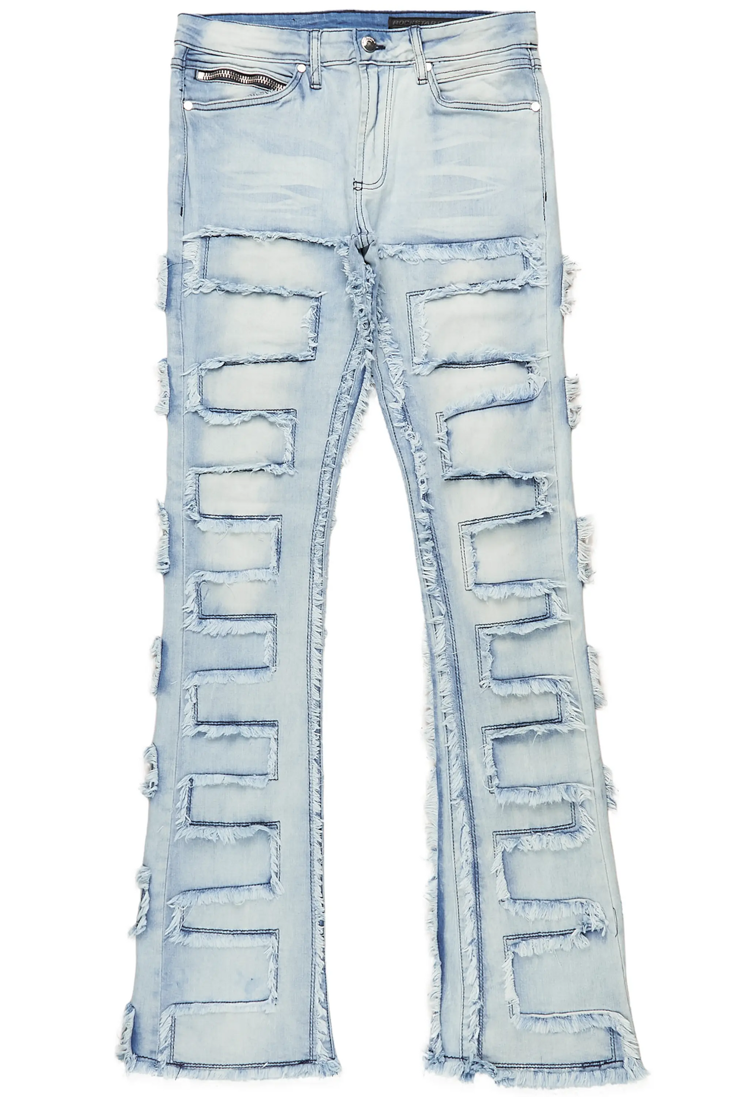 Arne Blue Stacked Flare Jean