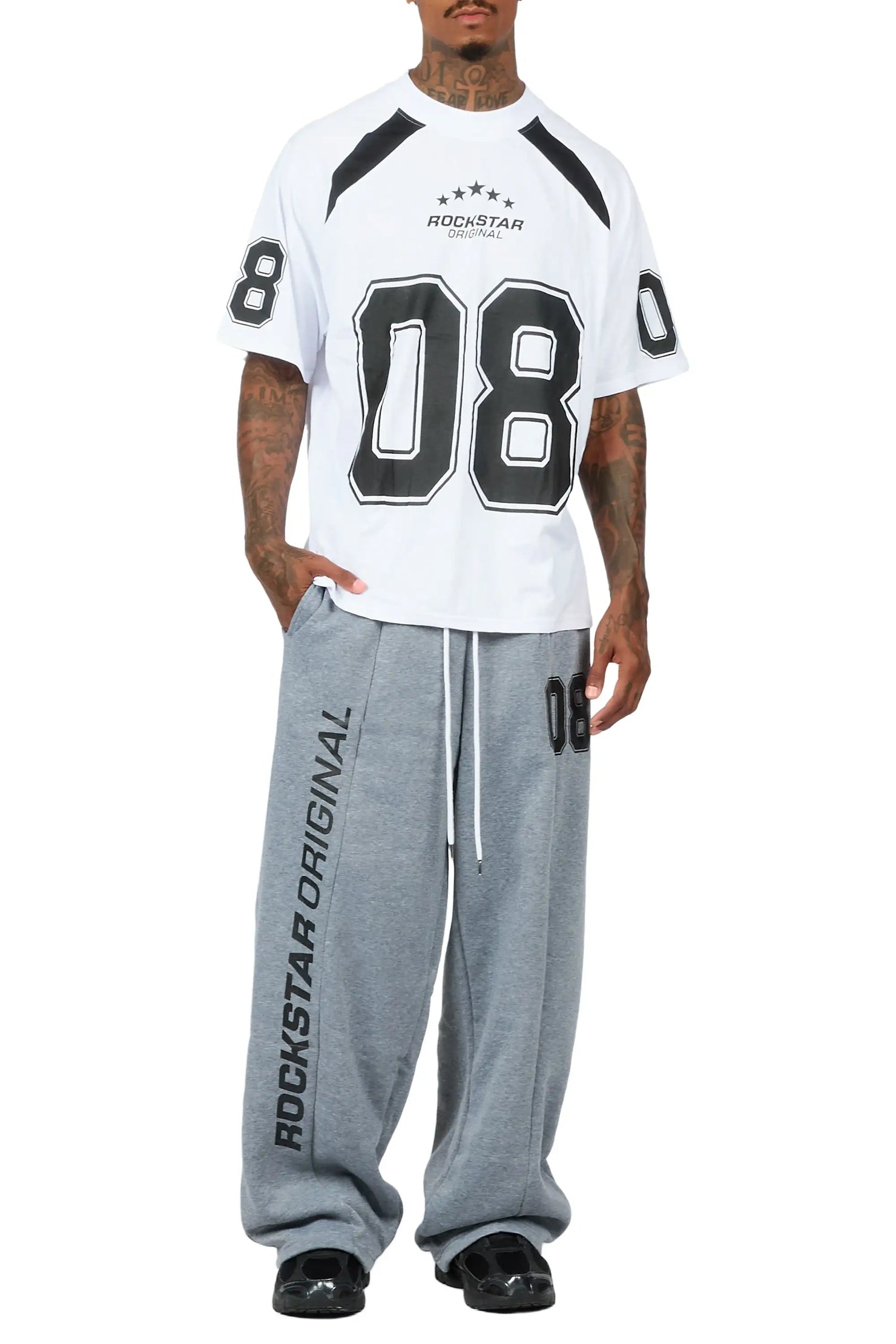 Wenner Heather Grey T-Shirt/Barrel Fit Set