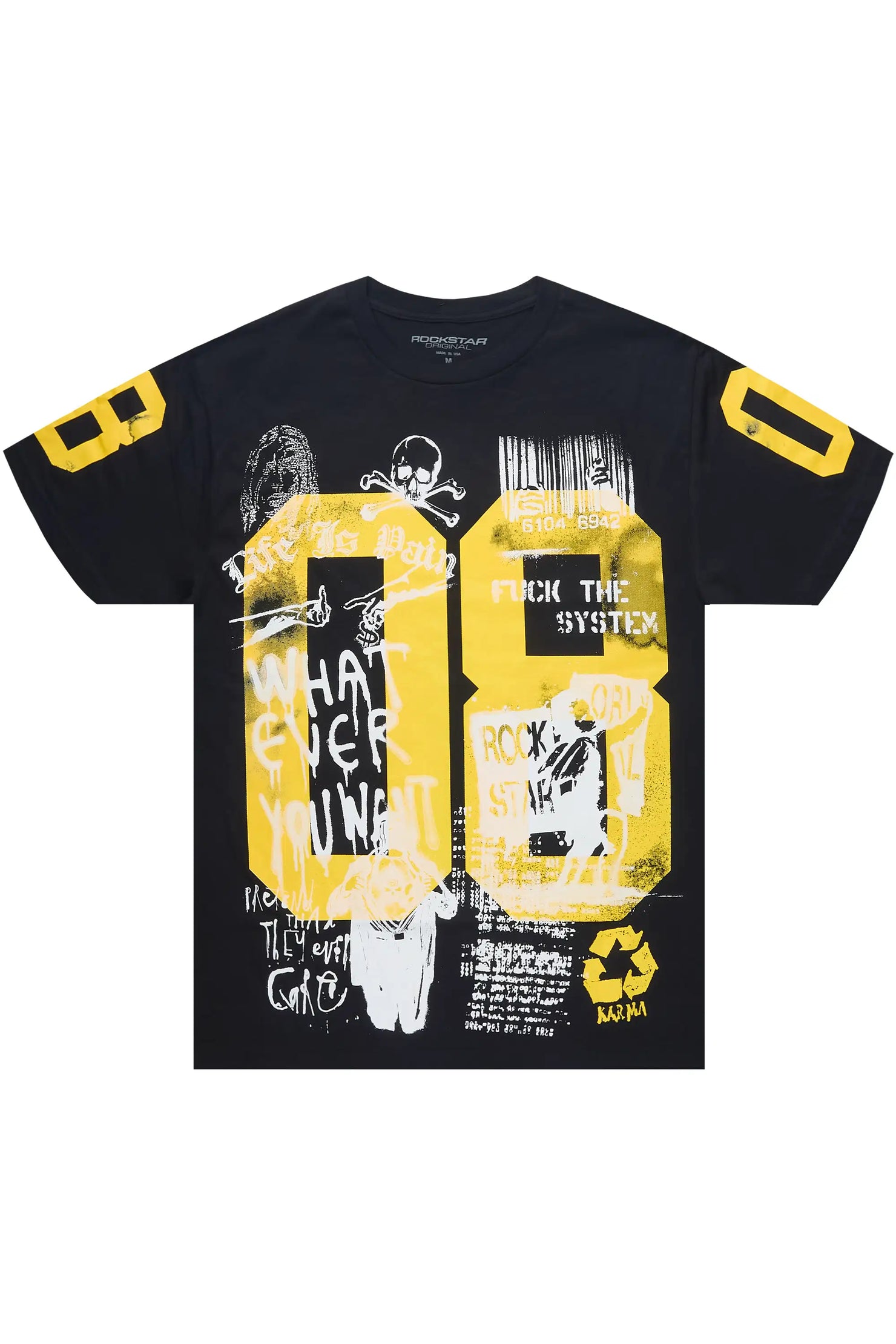Grill 3.0 Black/Yellow Oversized Graphic T-Shirt