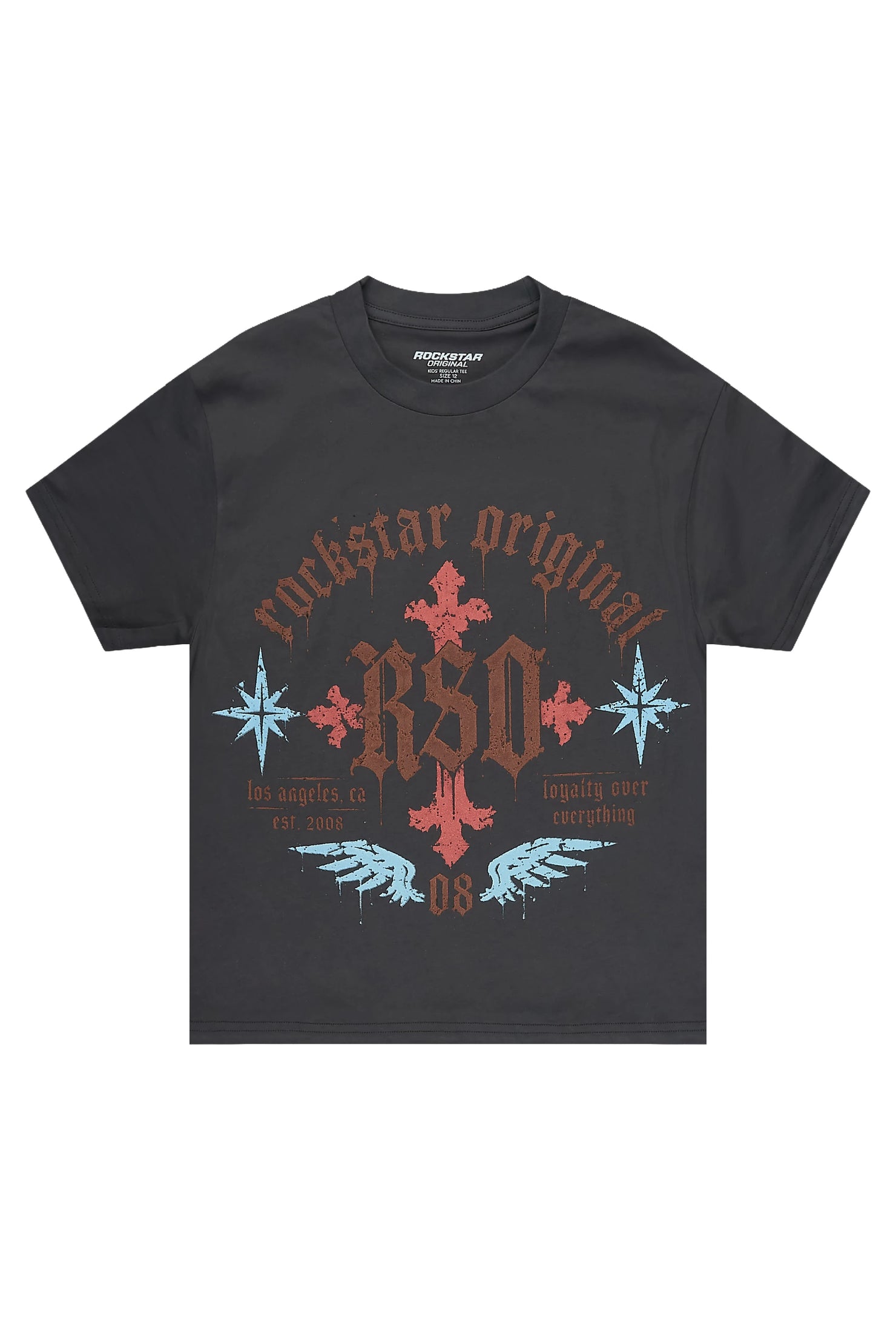 Boys Trent Charcoal Graphic T-Shirt