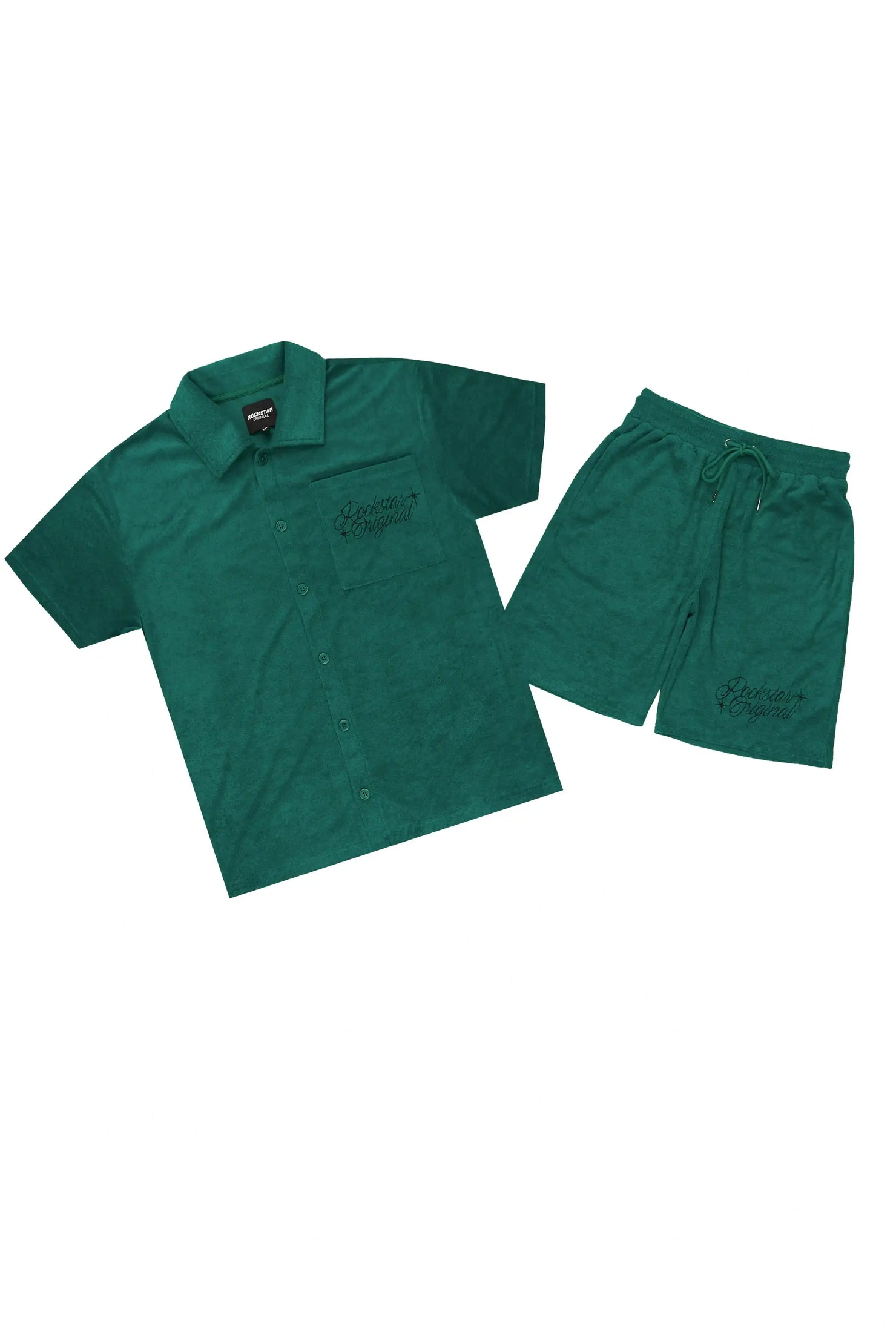 Hirsh Mint Button Down Shirt/Short Set