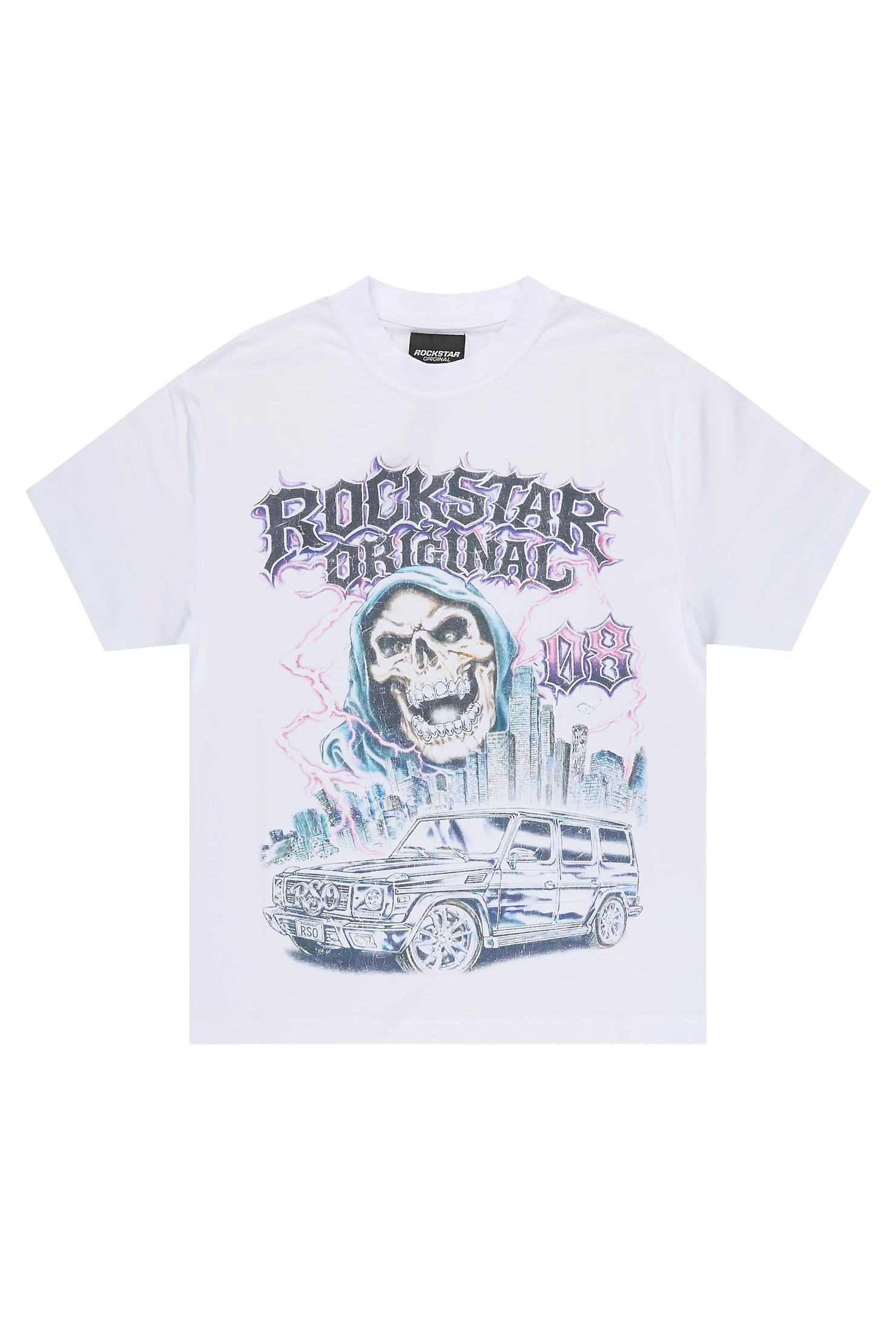 Boys Imani White Graphic T-Shirt