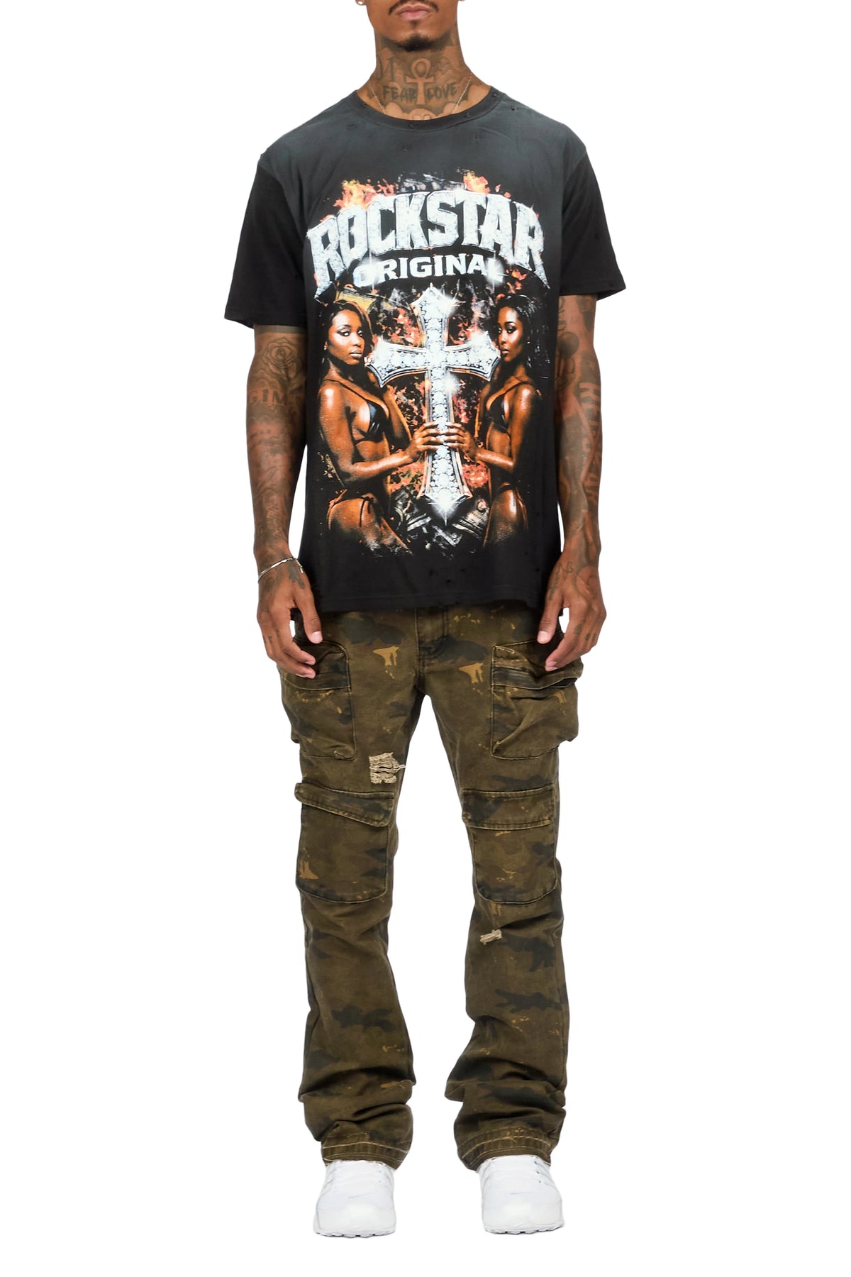 Savion Camo Stacked Jean