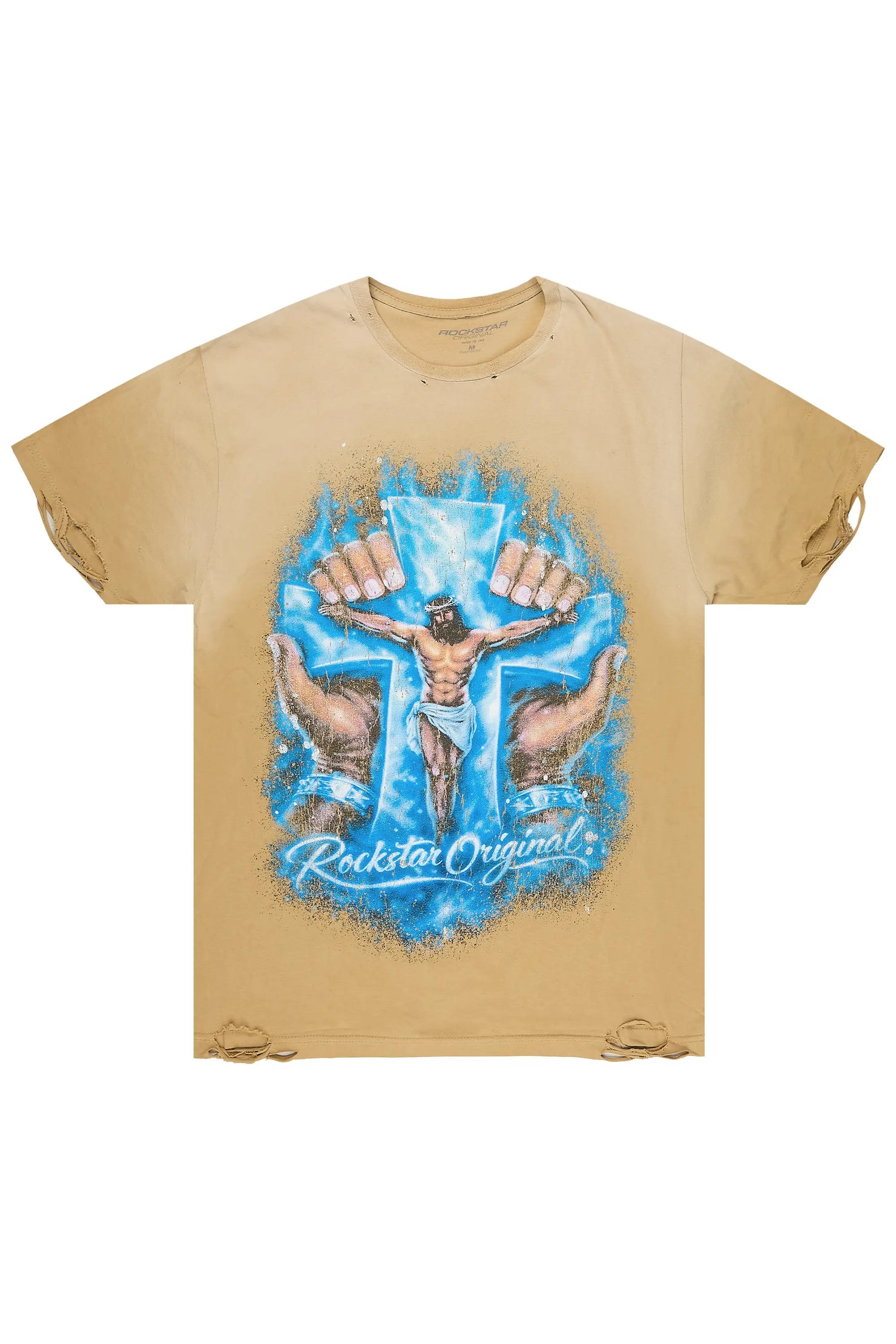 Cee Beige Oversized Graphic T-Shirt