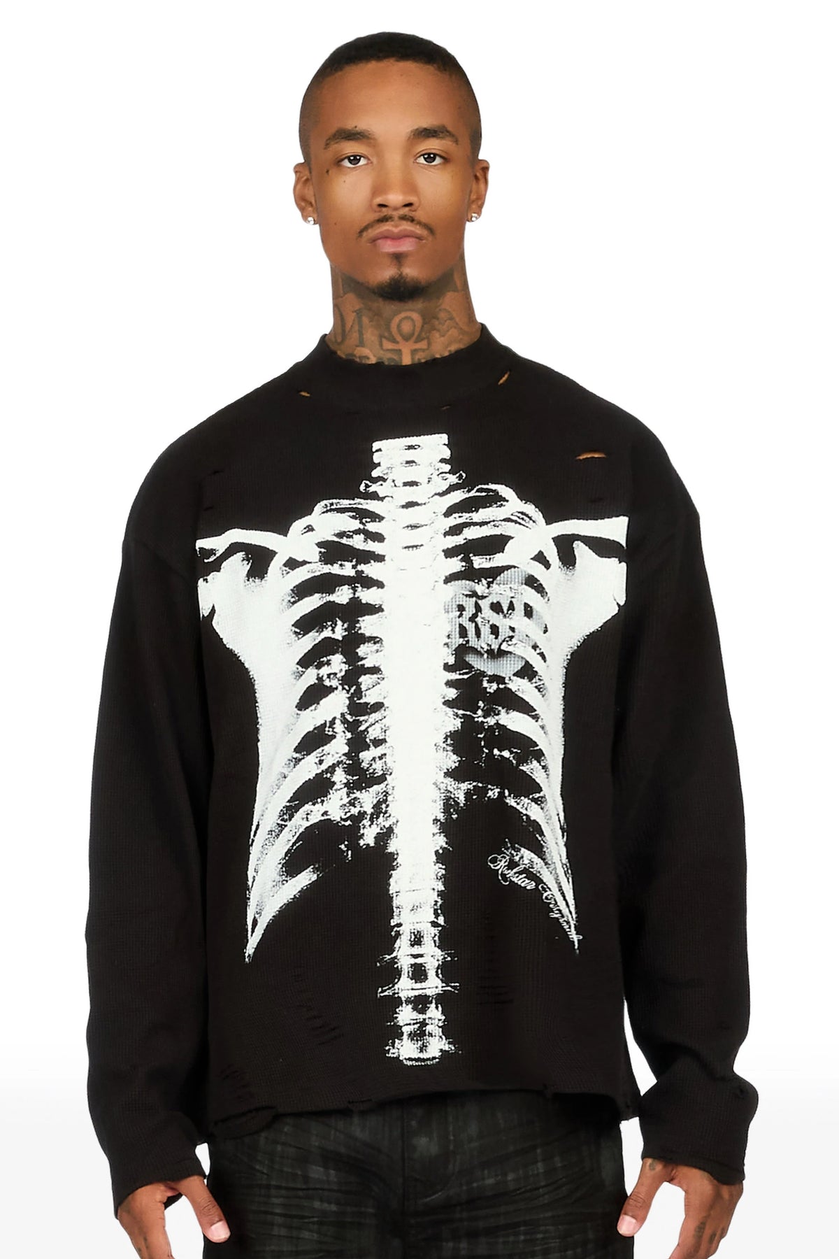 Caliz Black Thermal Long Sleeve T-Shirt