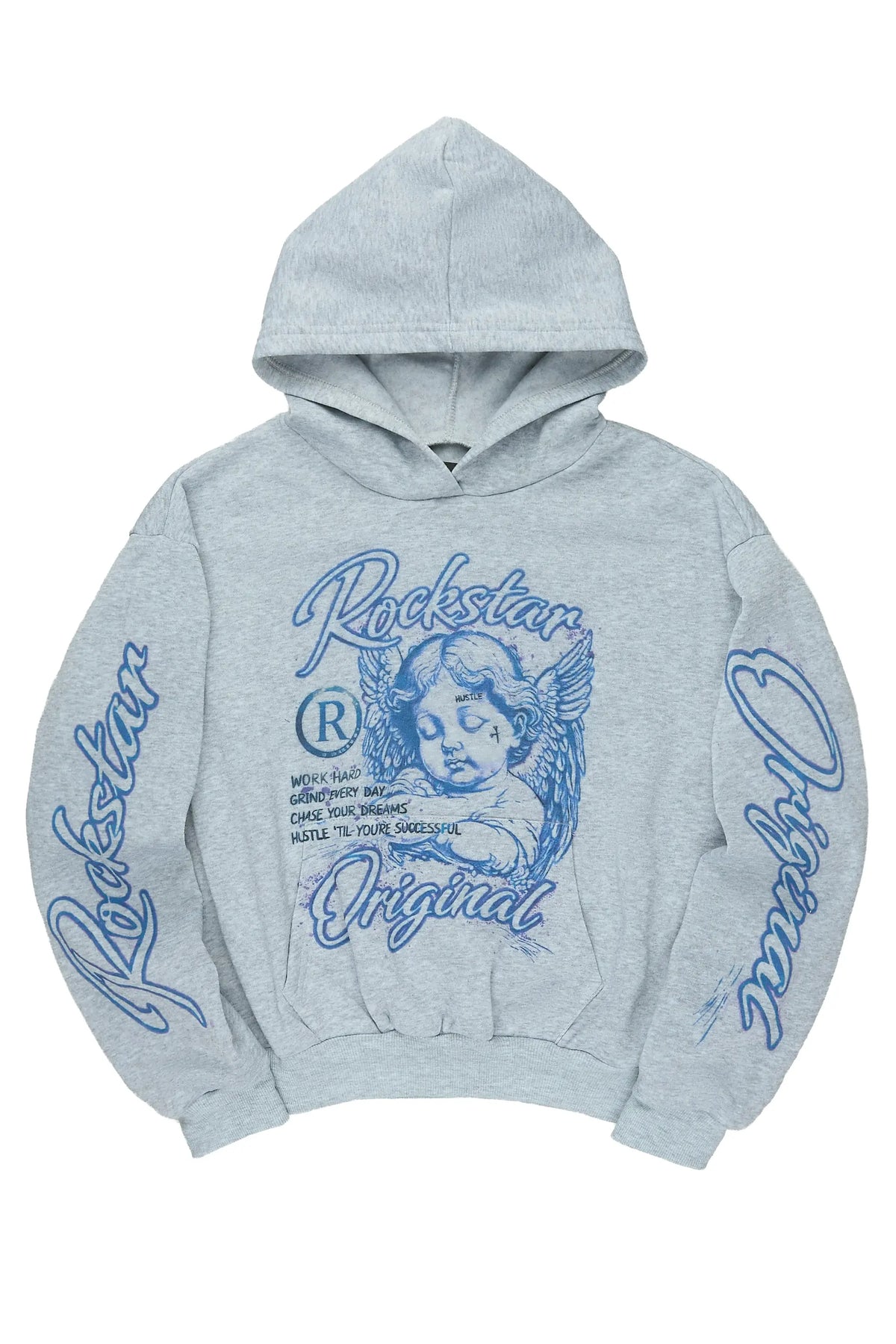 Girls Tyca Heather Grey Graphic Hoodie