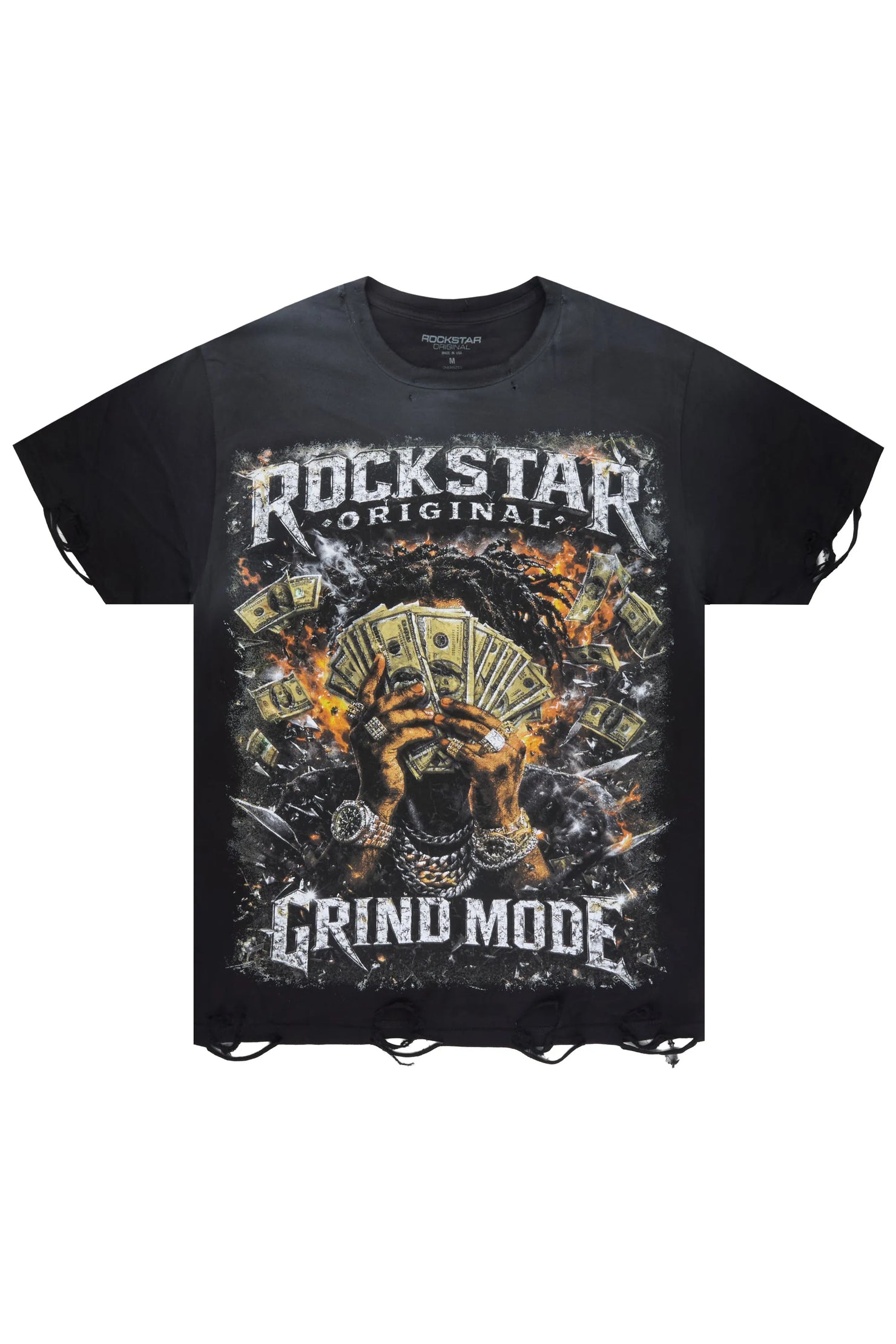 LaJordan Black Oversized Graphic T-Shirt